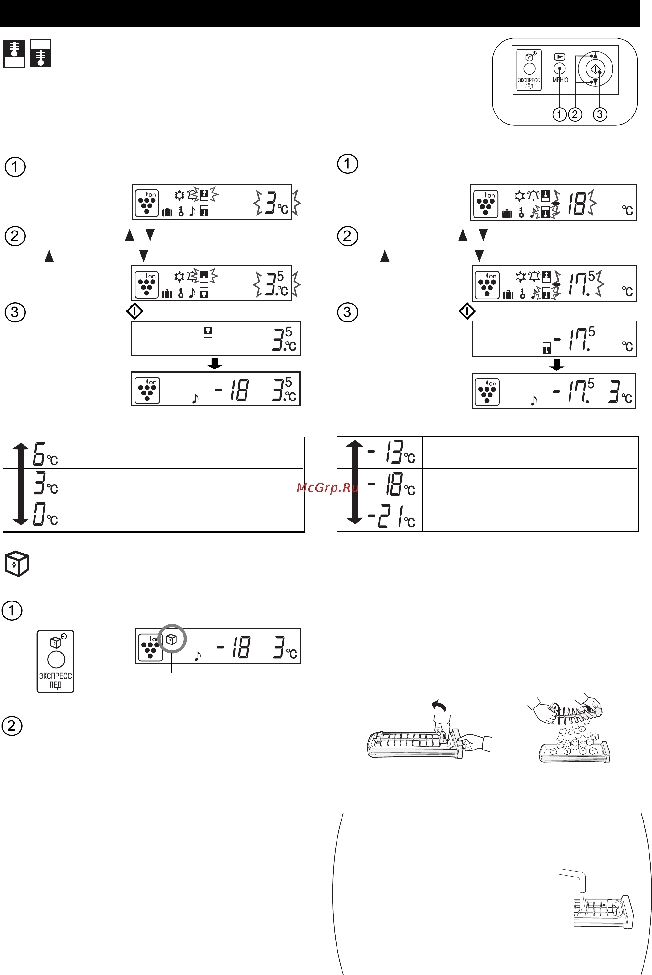 Sharp SJF96SPBE [6/11] Регулировка температуры