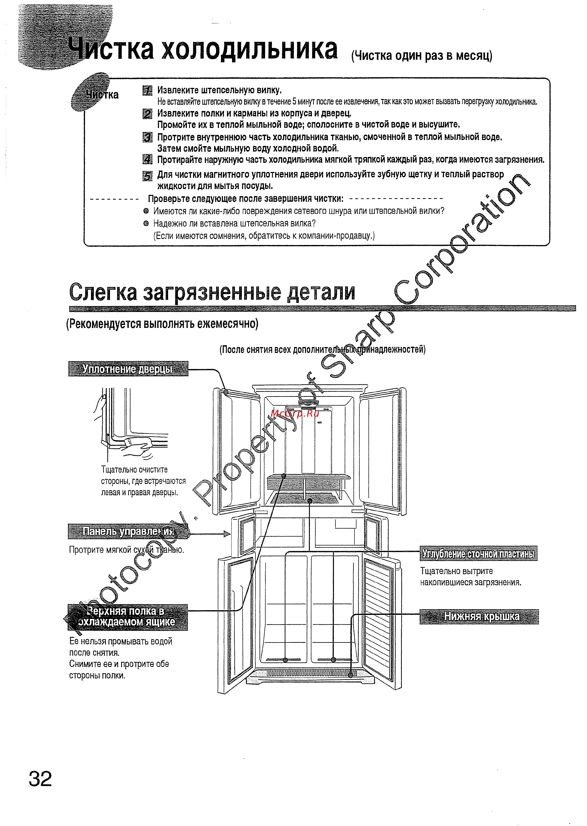 Sharp SJH-511 KT [32/38] Стка холодильника