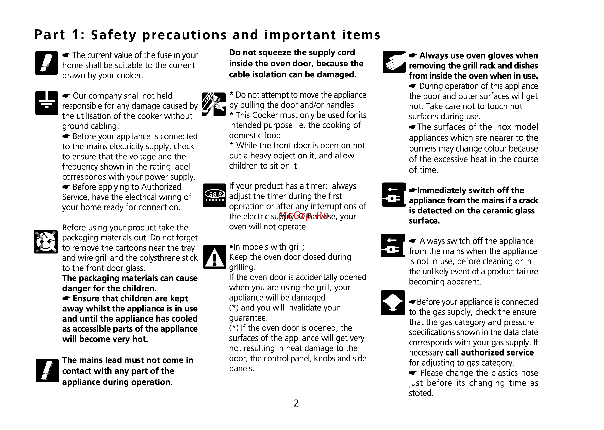 Beko ET 5614 HX [37/71] Part 1 safety precautions and important items