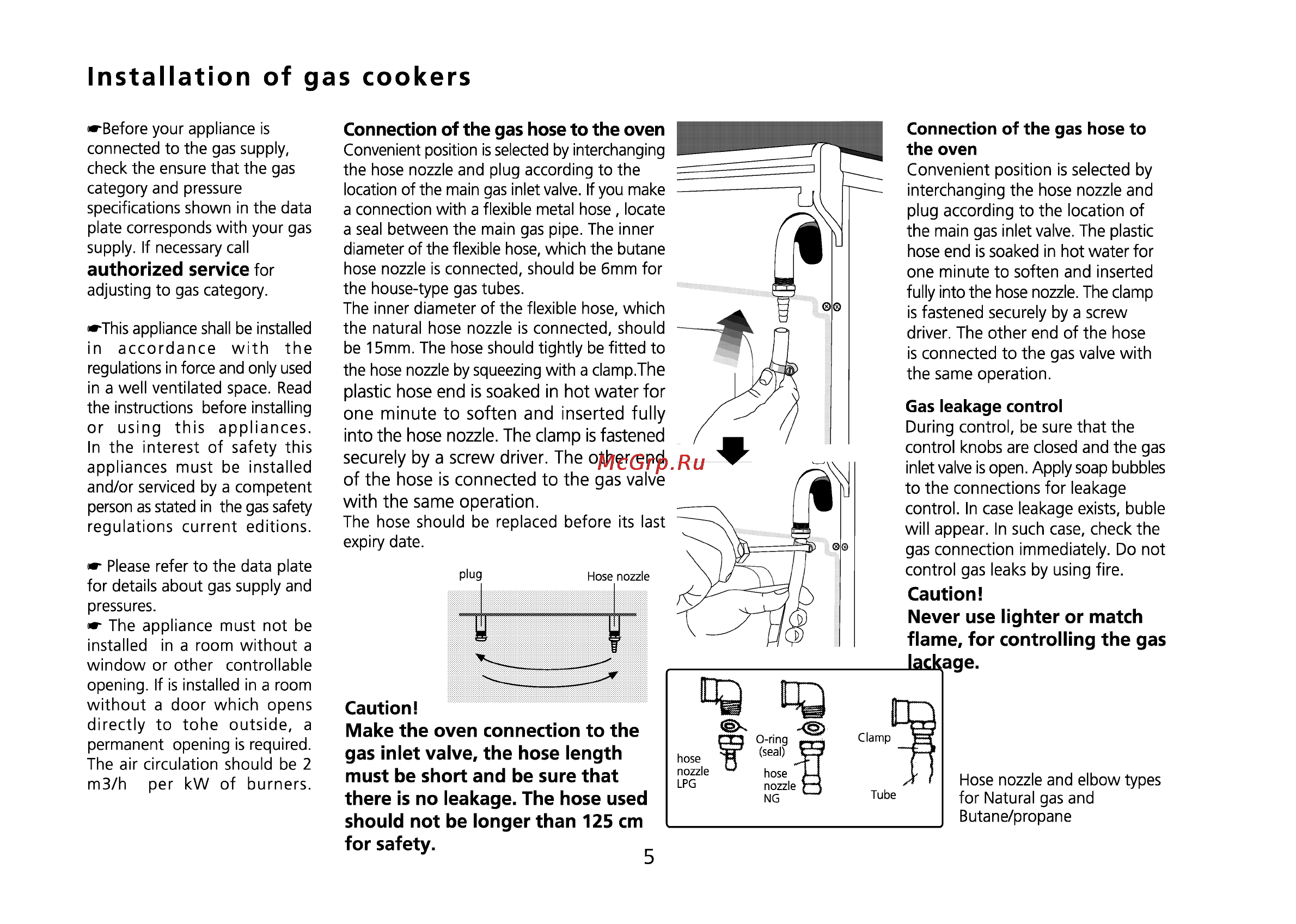Beko ET 5614 HX [40/71] Installation of gas cookers