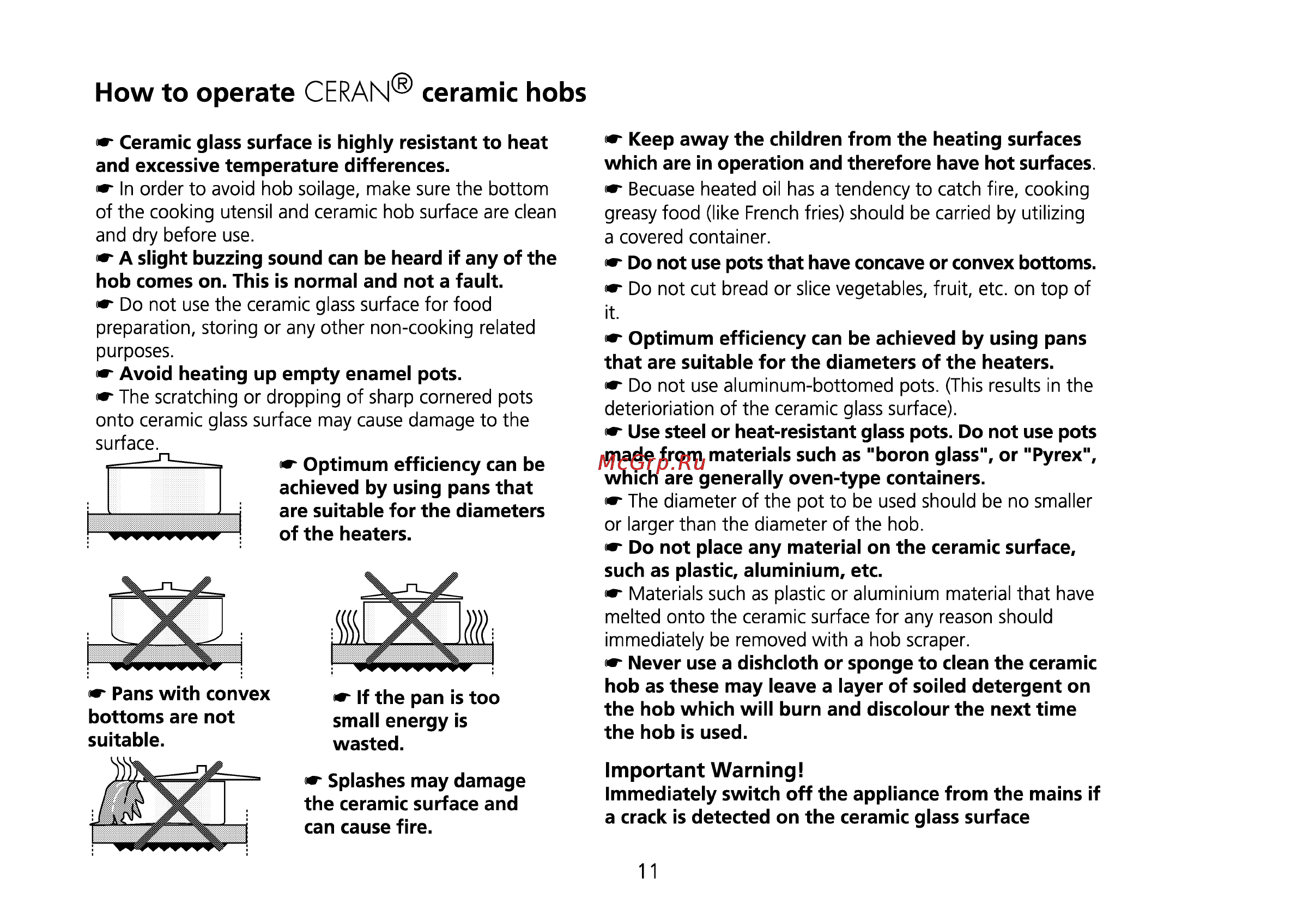 Beko ET 5614 HX [46/71] How to operate ceran ceramic hobs