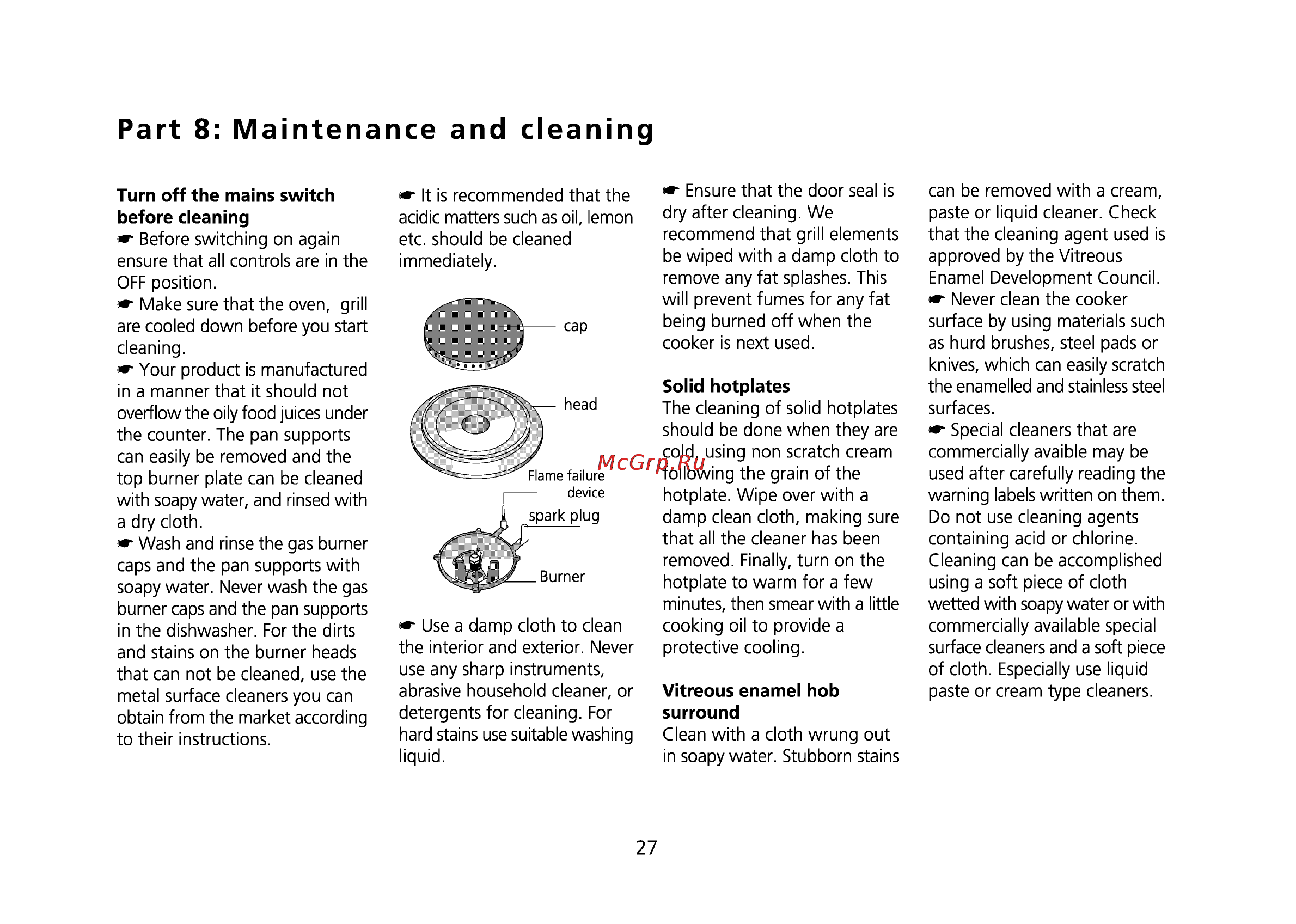 Beko ET 5614 HX [62/71] Part 8 maintenance and cleaning