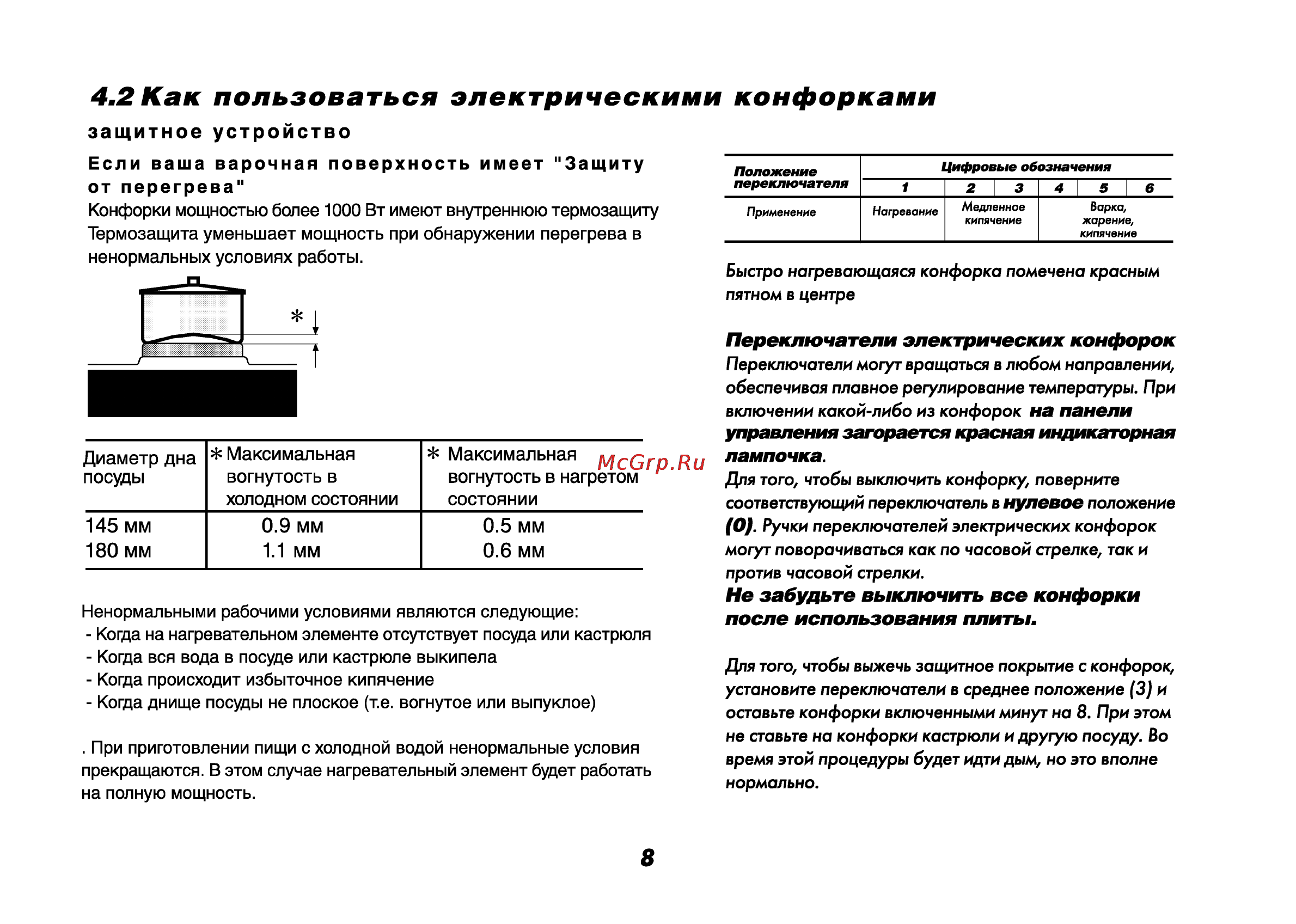 Beko ET 5614 HX [9/71] Как пользоваться электрическими конфорками