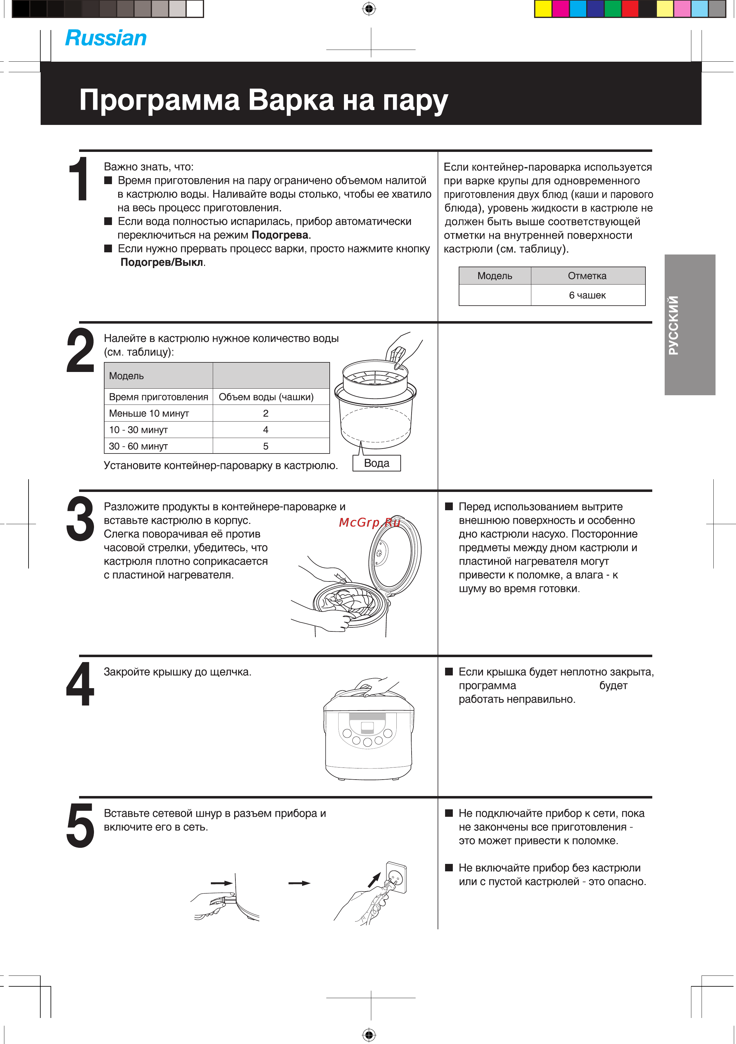Panasonic SR-TMJ181 BTW [19/30] Варĸа на пару