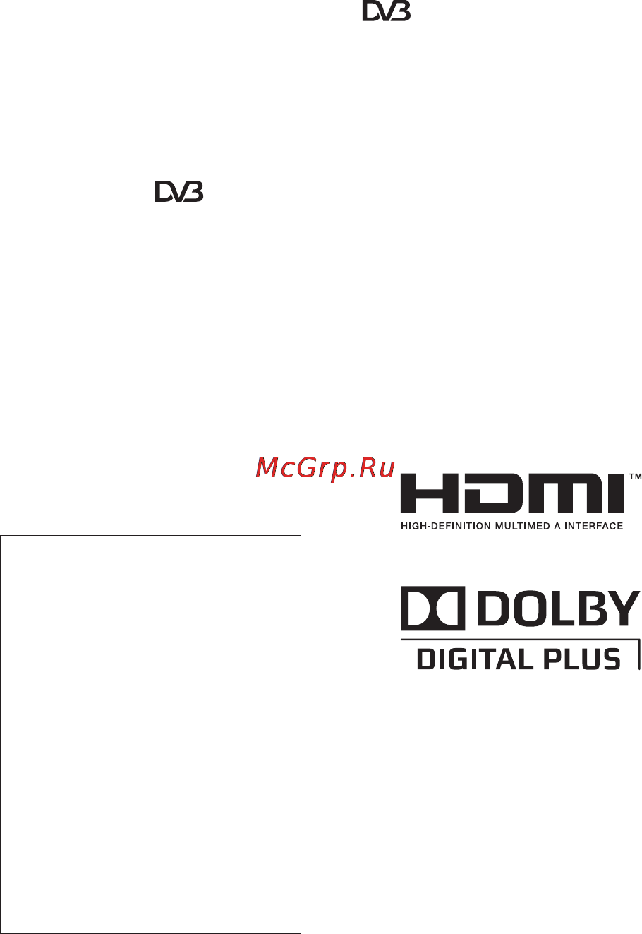 Sony KDL-22BX200 [34/227] Informace o obchodních značkách