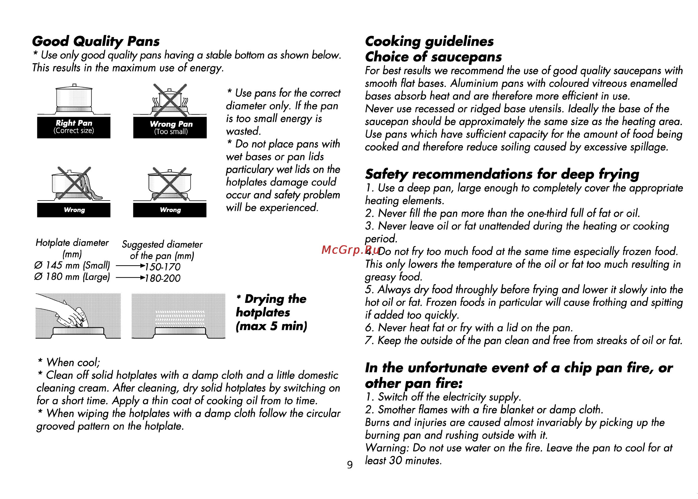 Beko CS 52010 [43/72] Cooking guidelines choice of saucepans