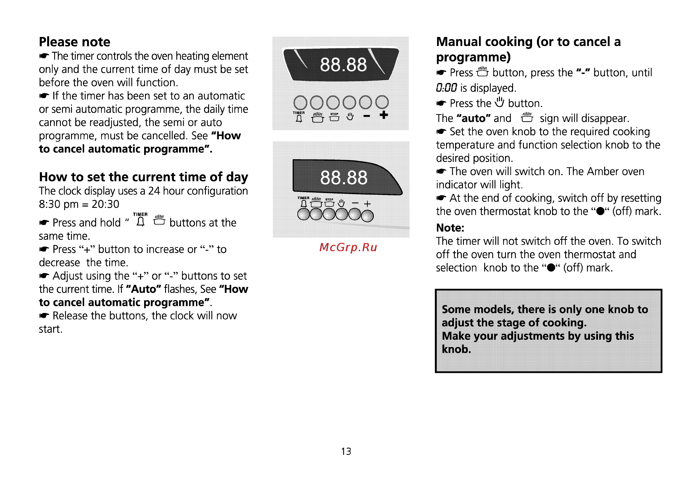 Beko CS 52010 [47/72] How to set the current time of day