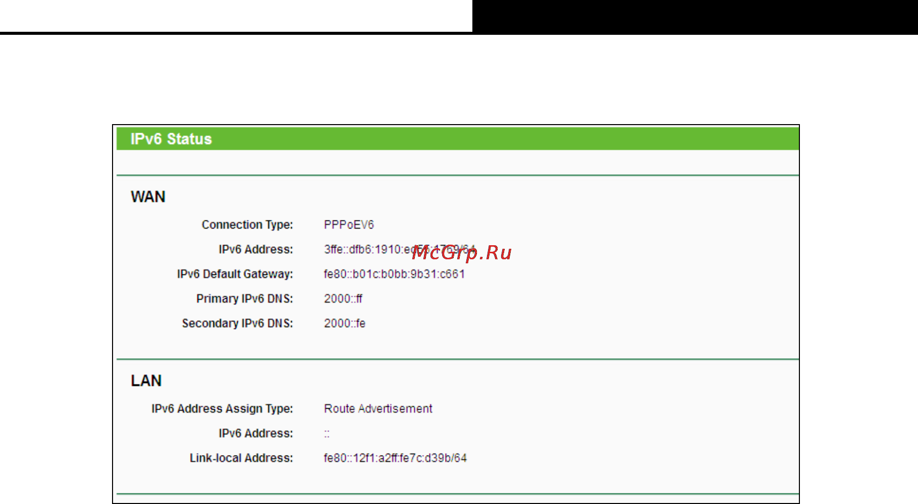 Tp-Link TL-WDR4900 [116/144] Ipv6 status