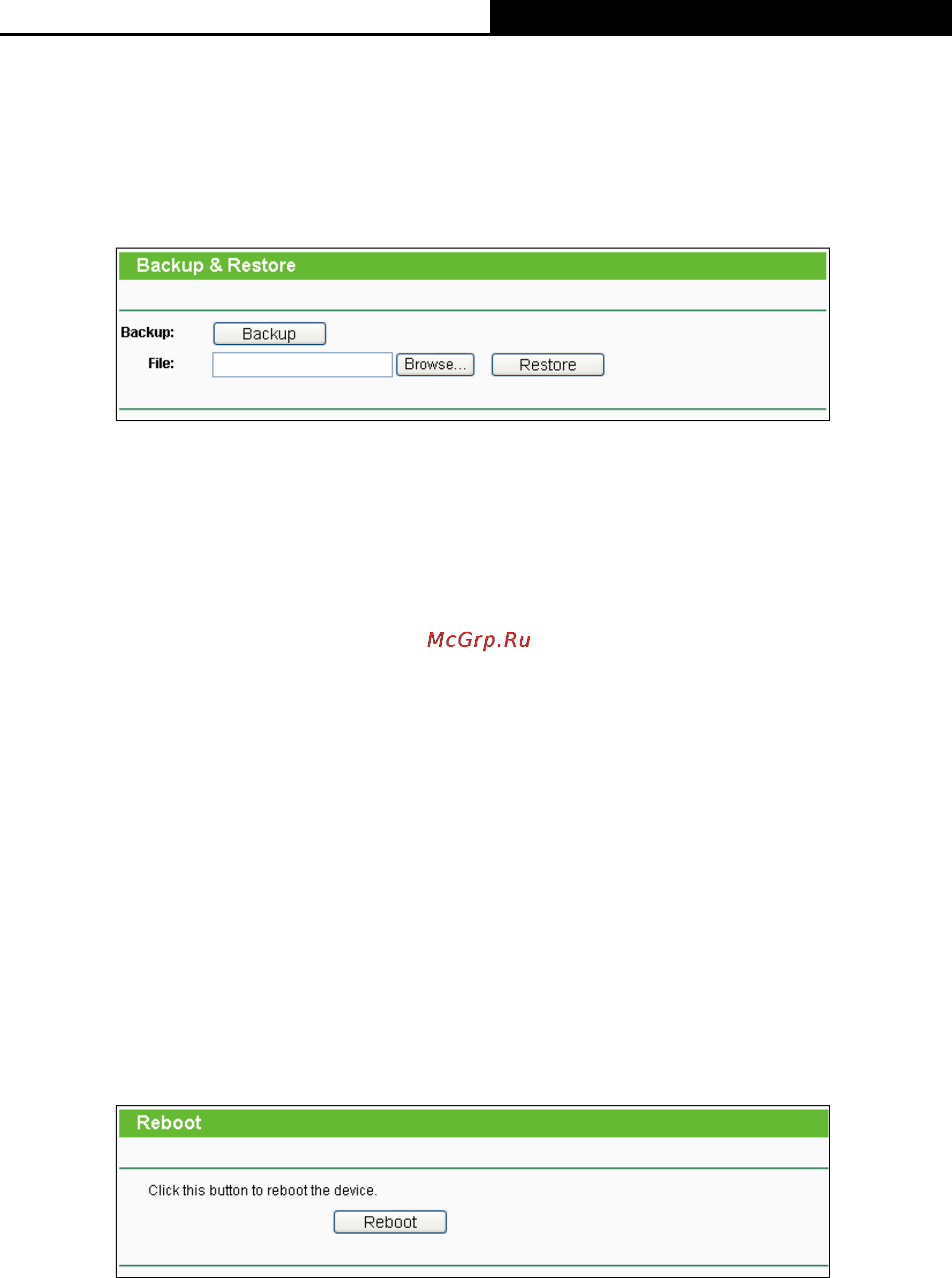 Tp-Link TL-WDR4900 [129/144] Backup restore