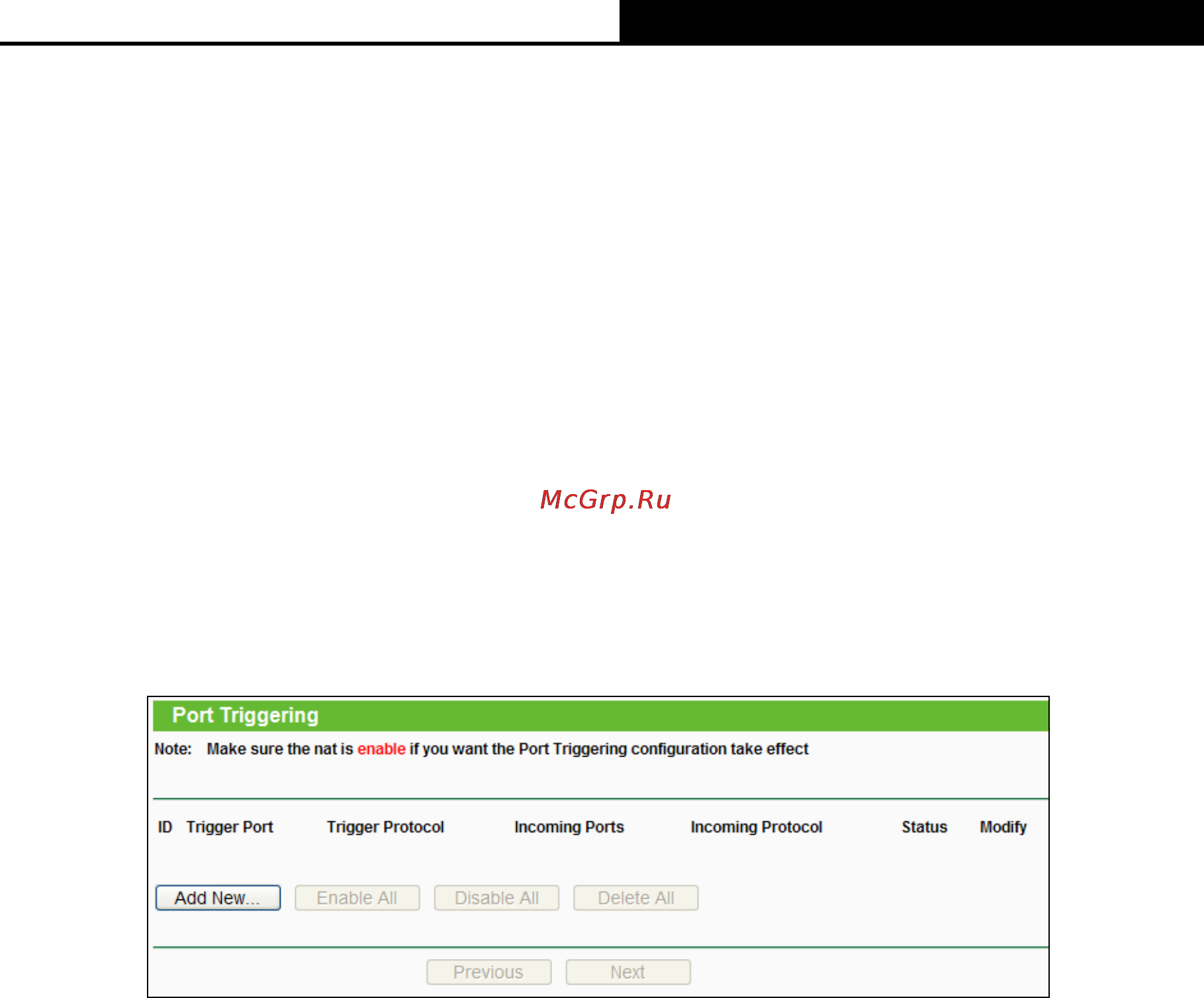 Tp-Link TL-WDR4900 [83/144] Port triggering