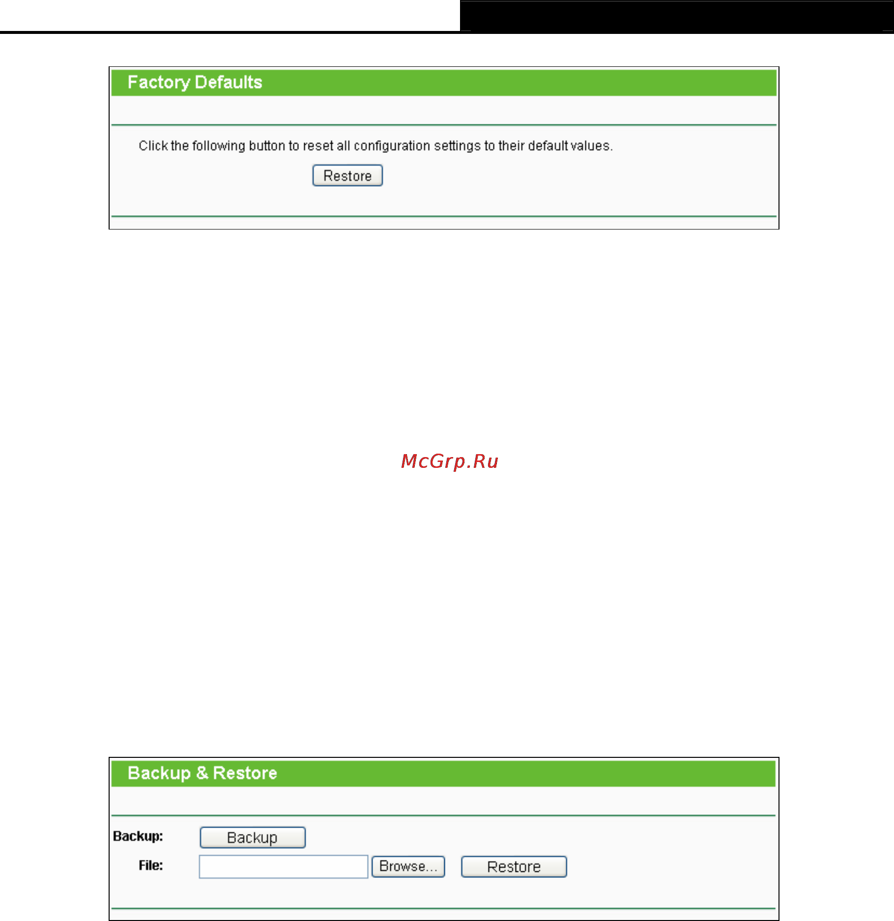 Tp-Link TL-WDR4300 [119/135] Backup restore