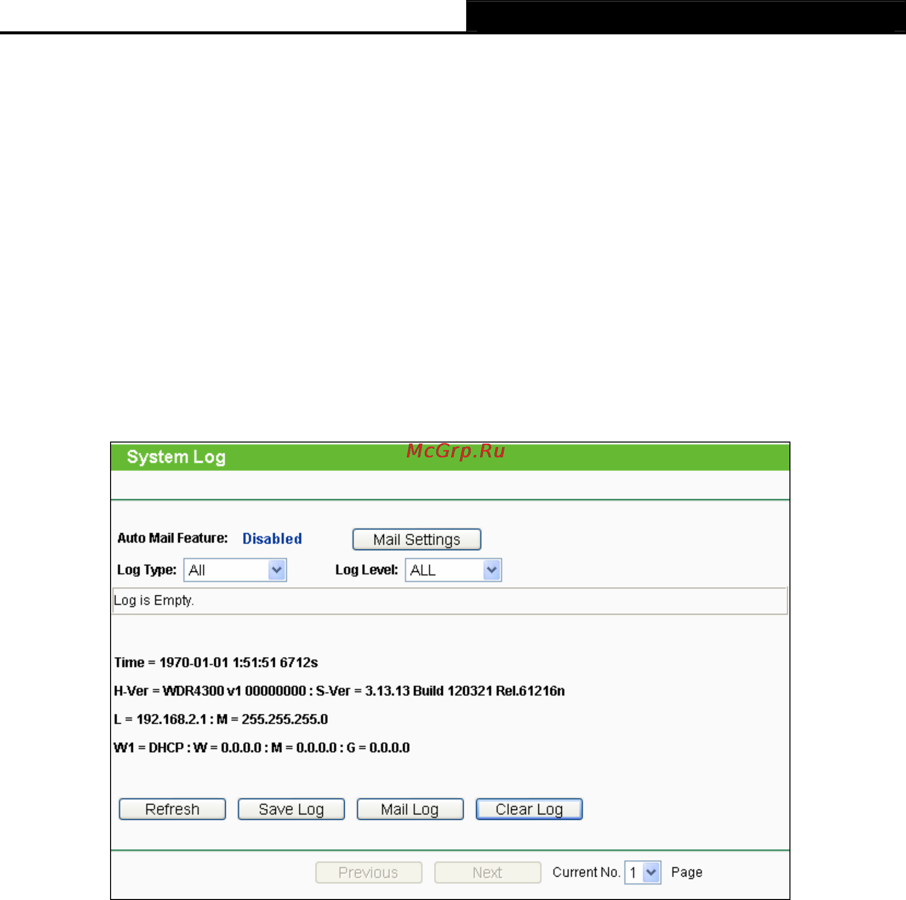 Tp-Link TL-WDR4300 [121/135] System log