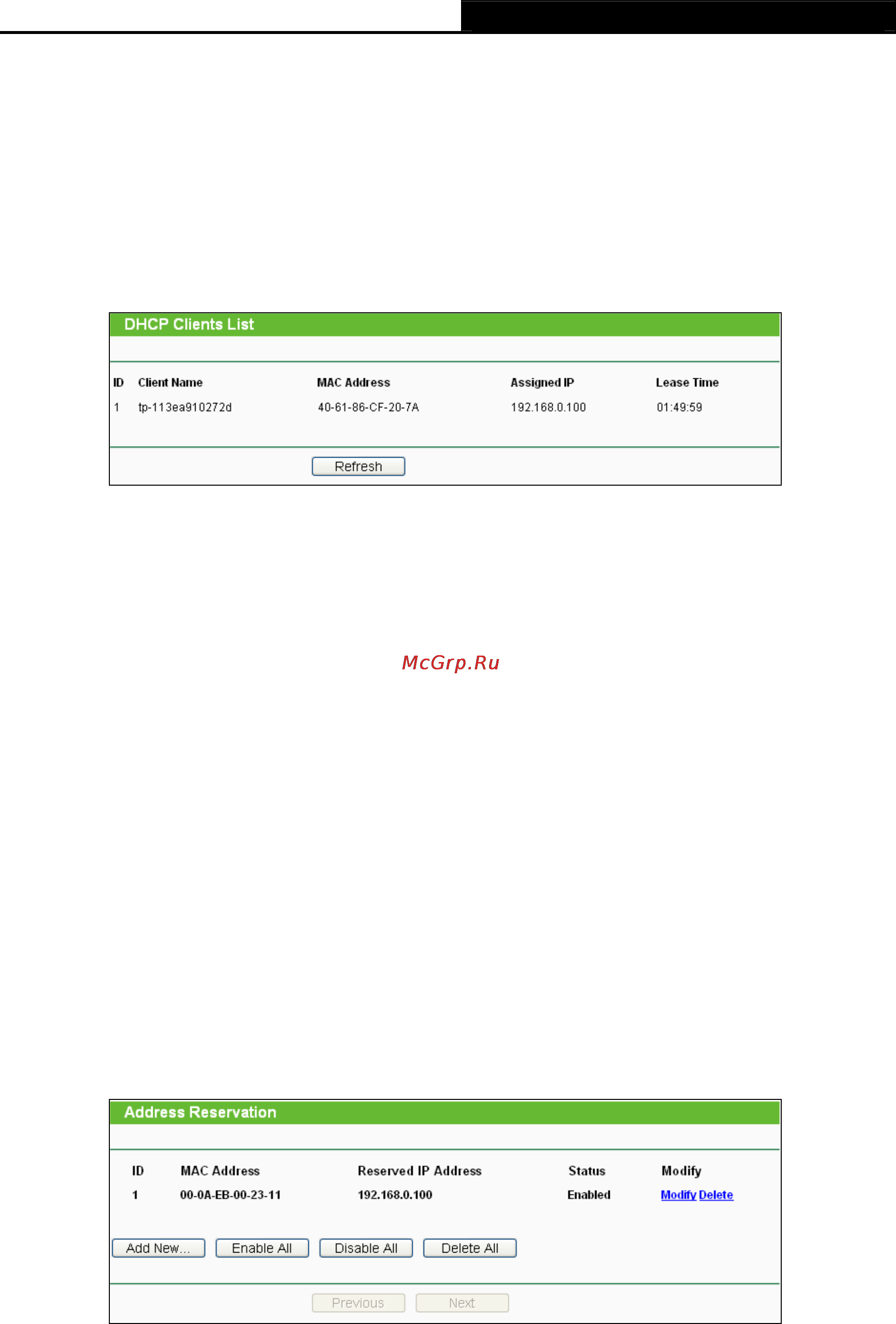 Tp-Link TL-WDR4300 [69/135] Dhcp clients list