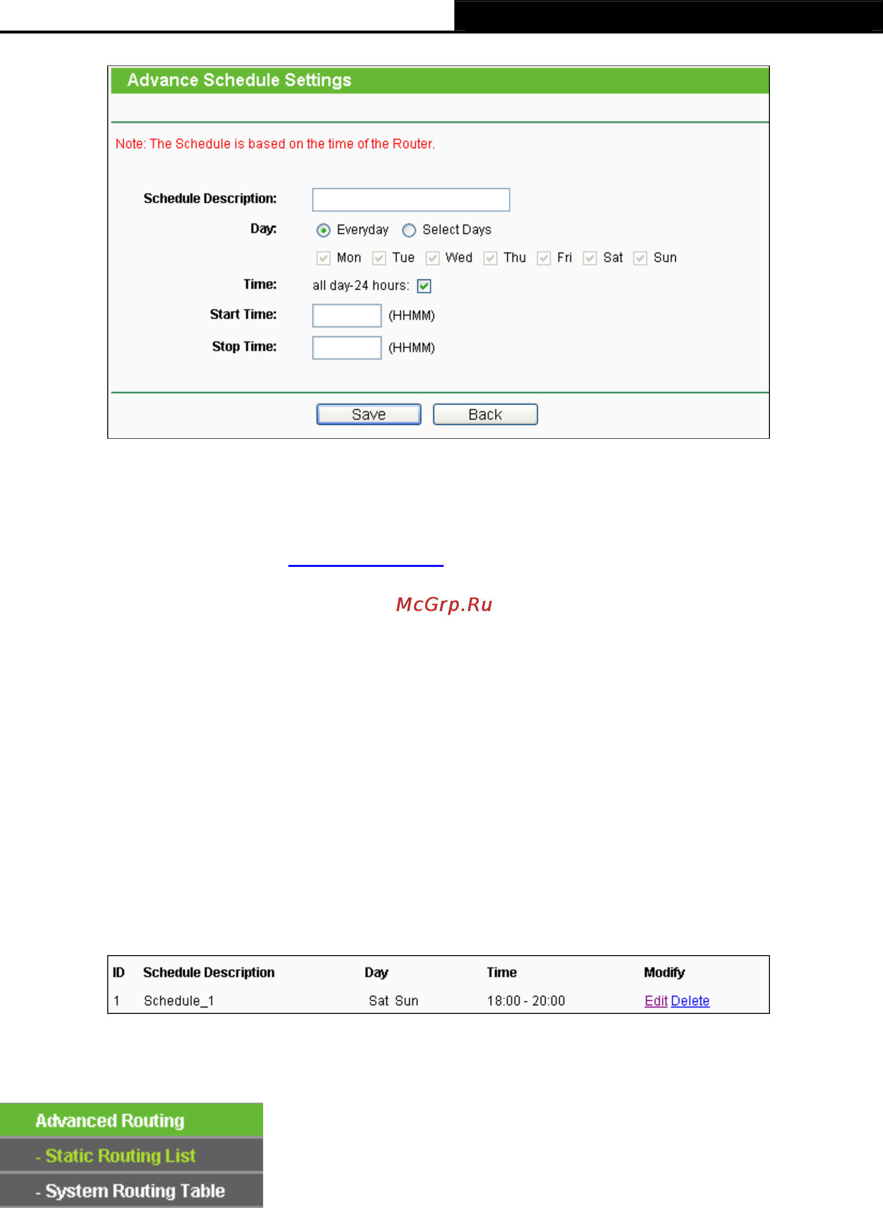 Tp-Link TL-WDR3600 [103/134] Advanced routing