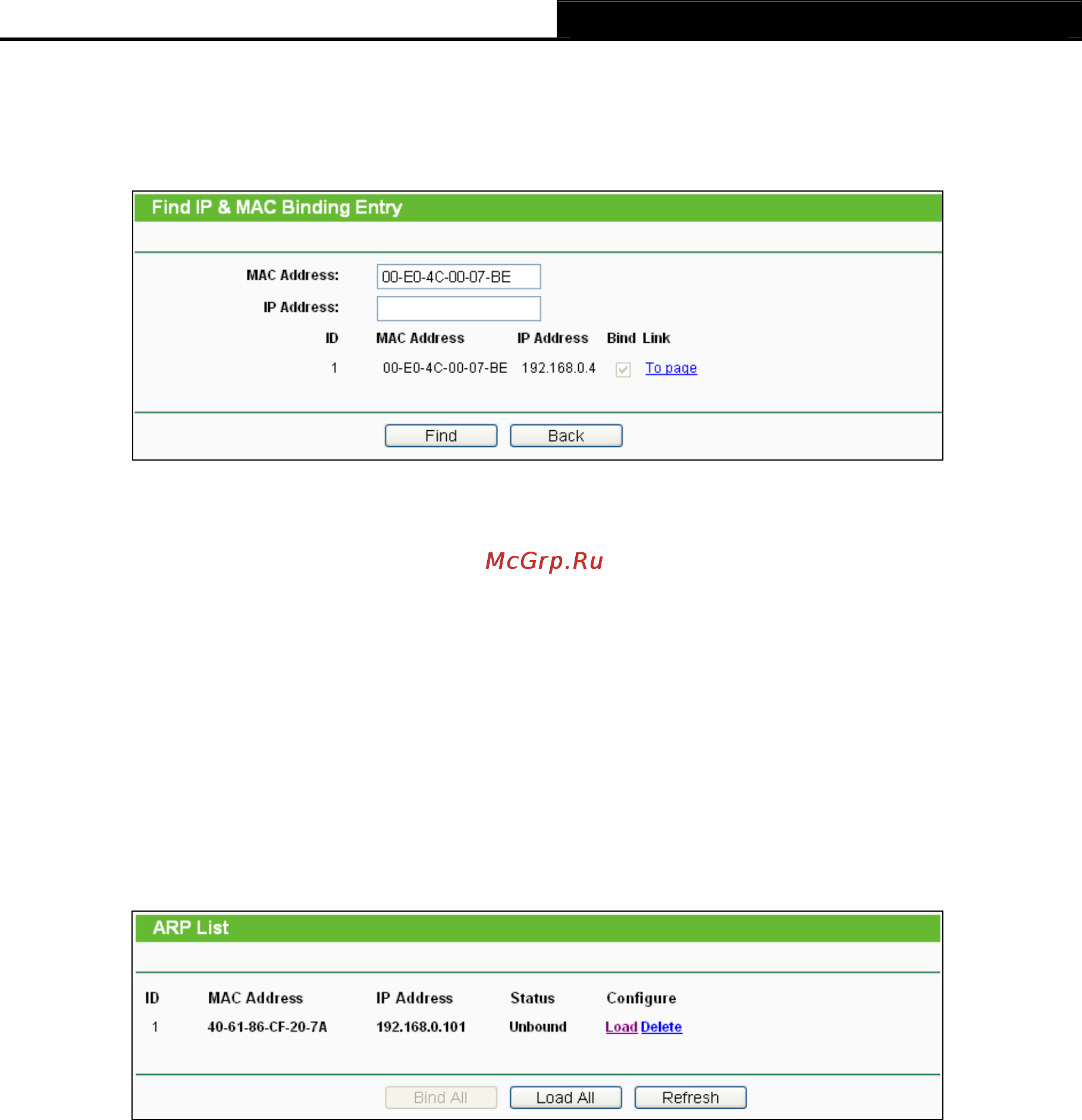 Tp-Link TL-WDR3600 [109/134] Arp list