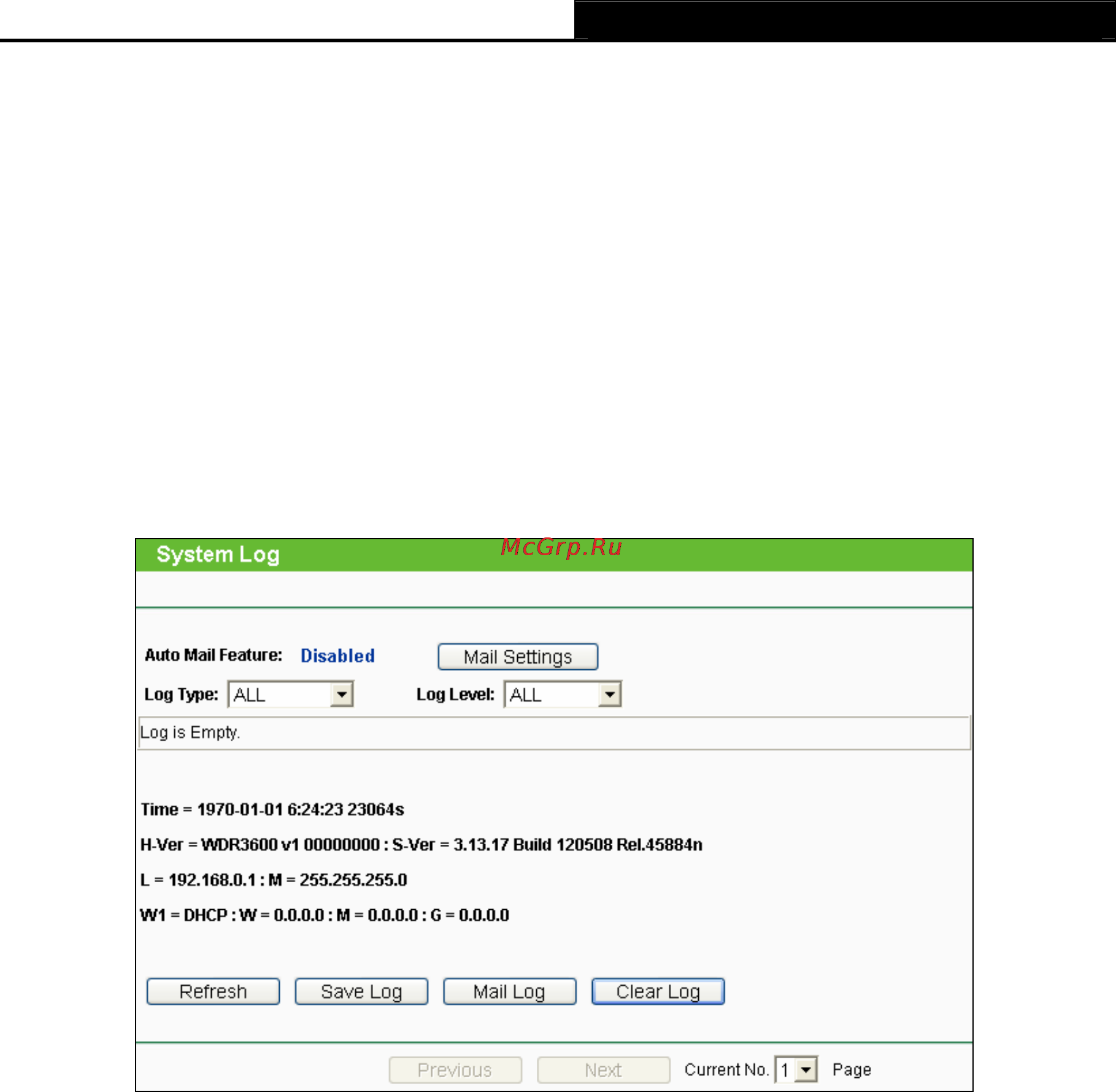 Tp-Link TL-WDR3600 [120/134] System log