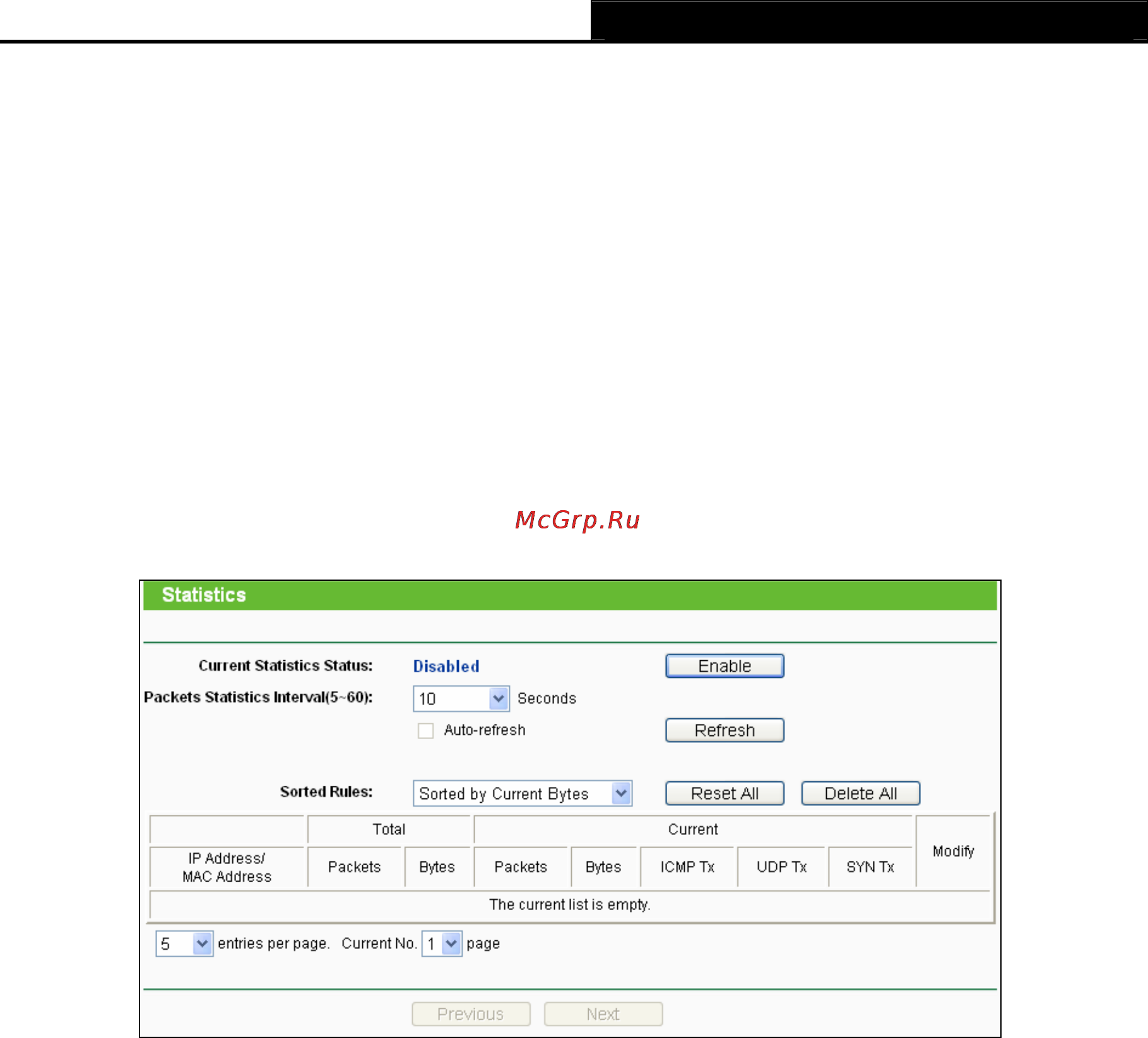 Tp-Link TL-WDR3600 [122/134] Statistics