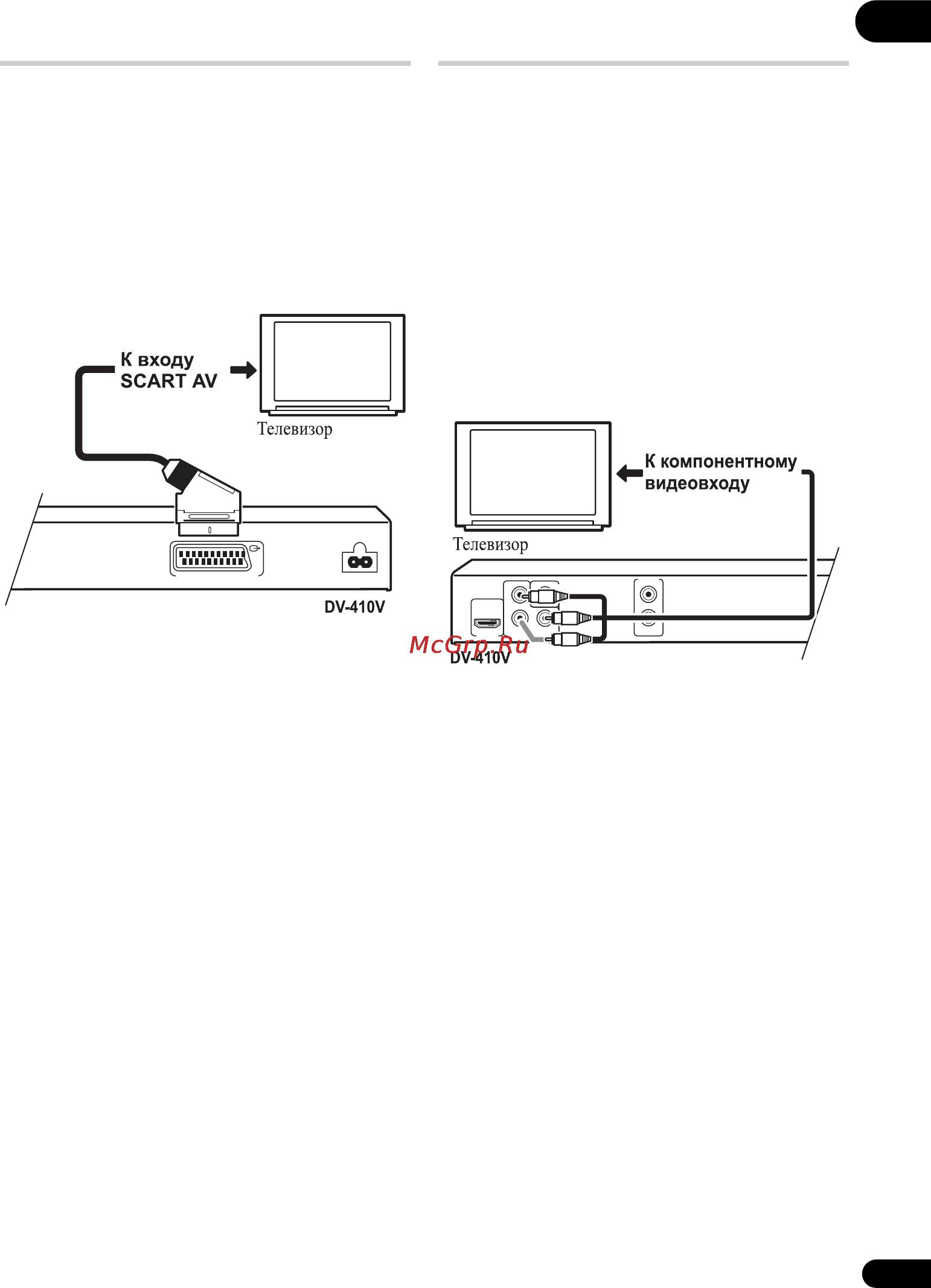 Pioneer DV-510K-K [11/52] Подключение с помощью кабеля scart av