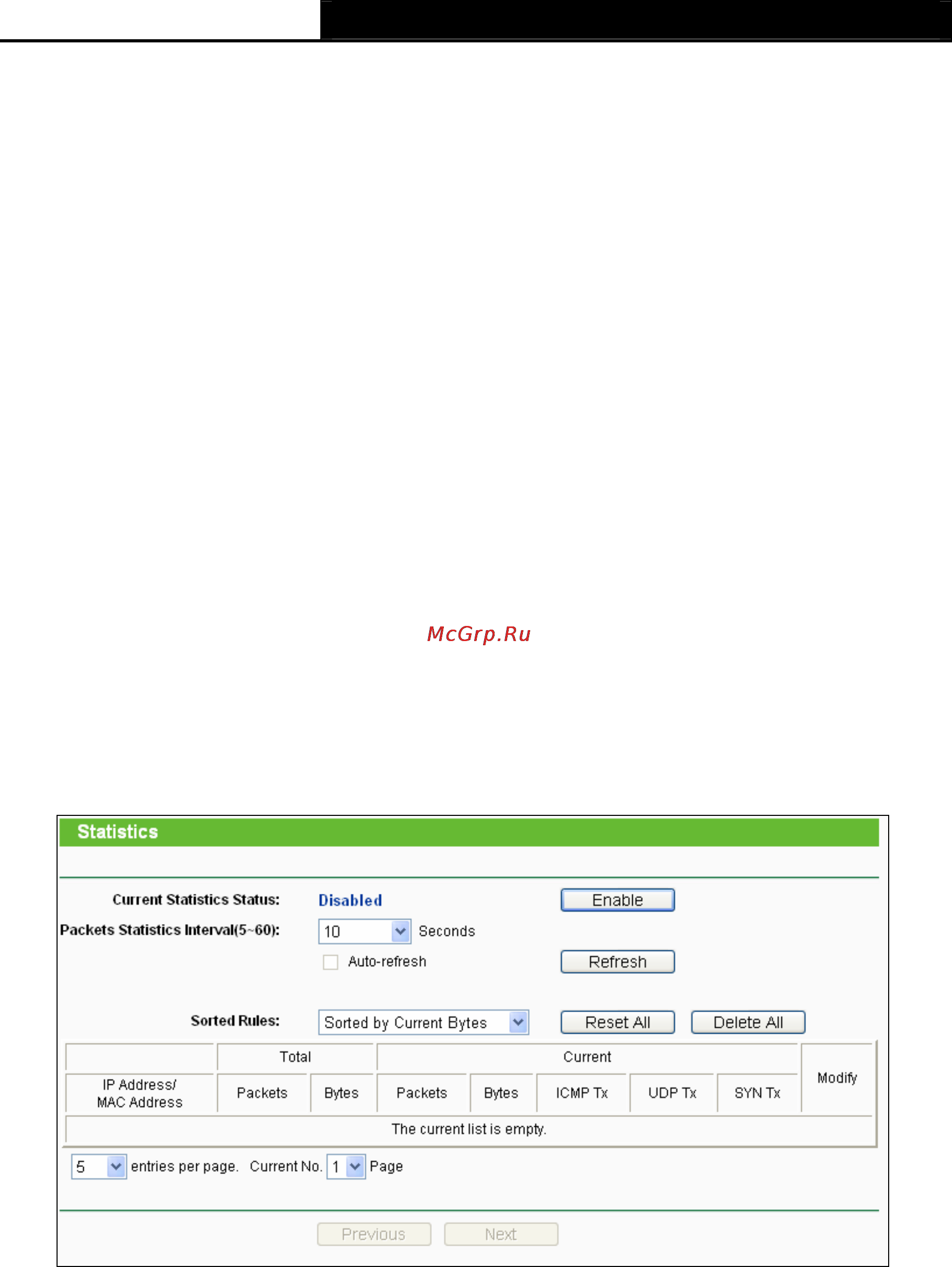 Tp-Link TL-WR2543ND [114/126] Statistics
