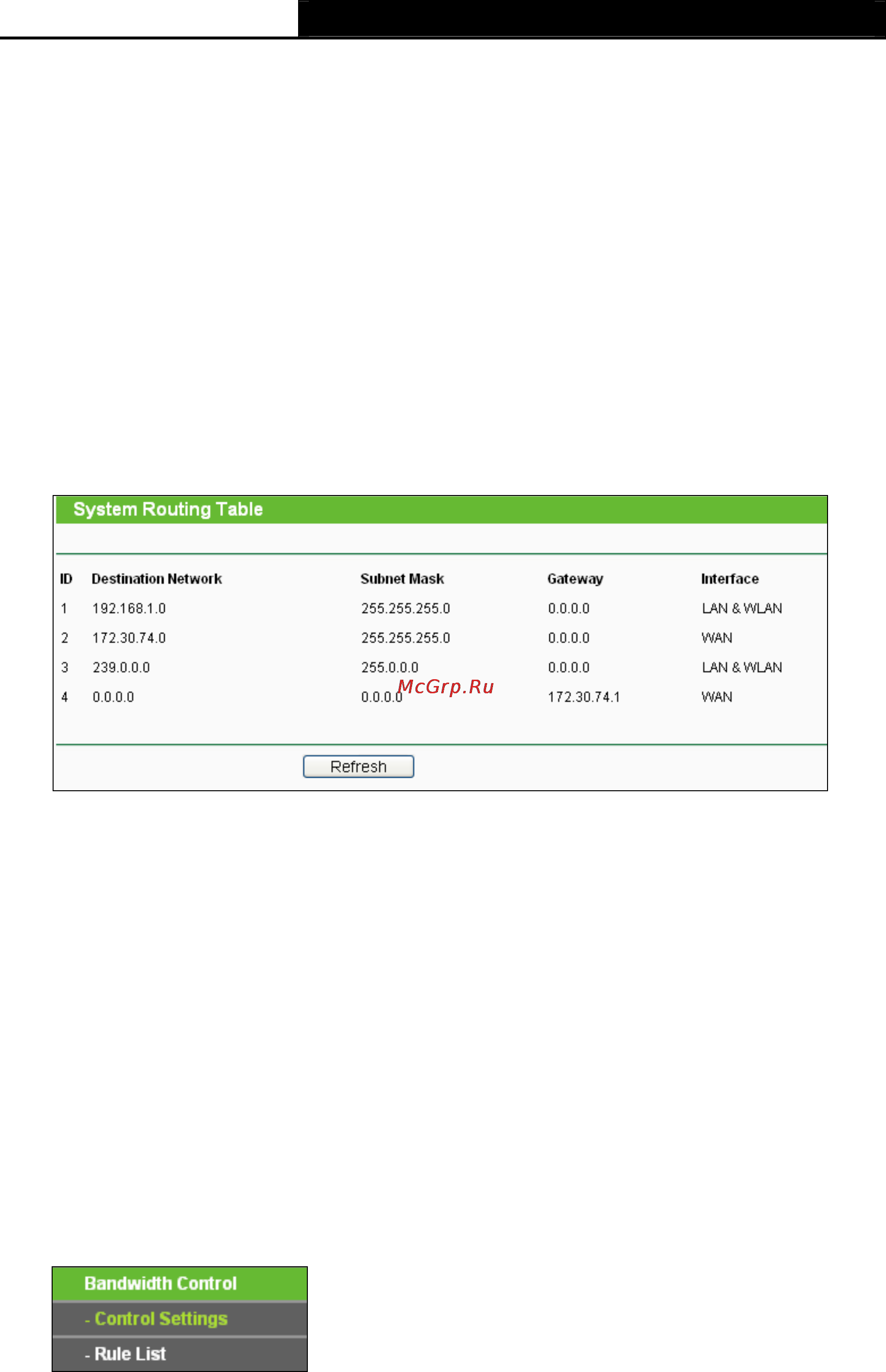 Tp-Link TL-WR2543ND [96/126] System routing table