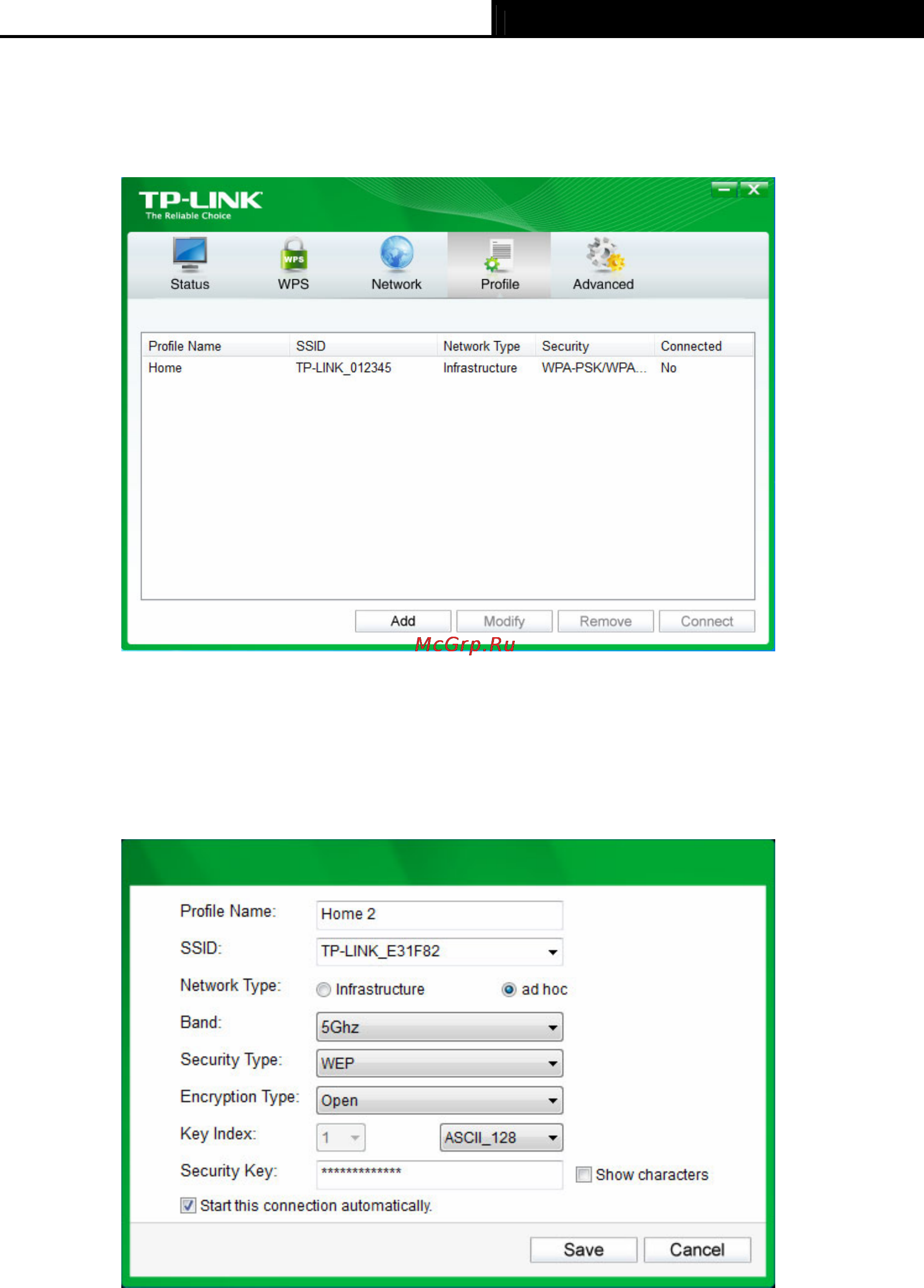 Tp-Link TL-WDN3200 [32/45] Add a profile in ad hoc mode