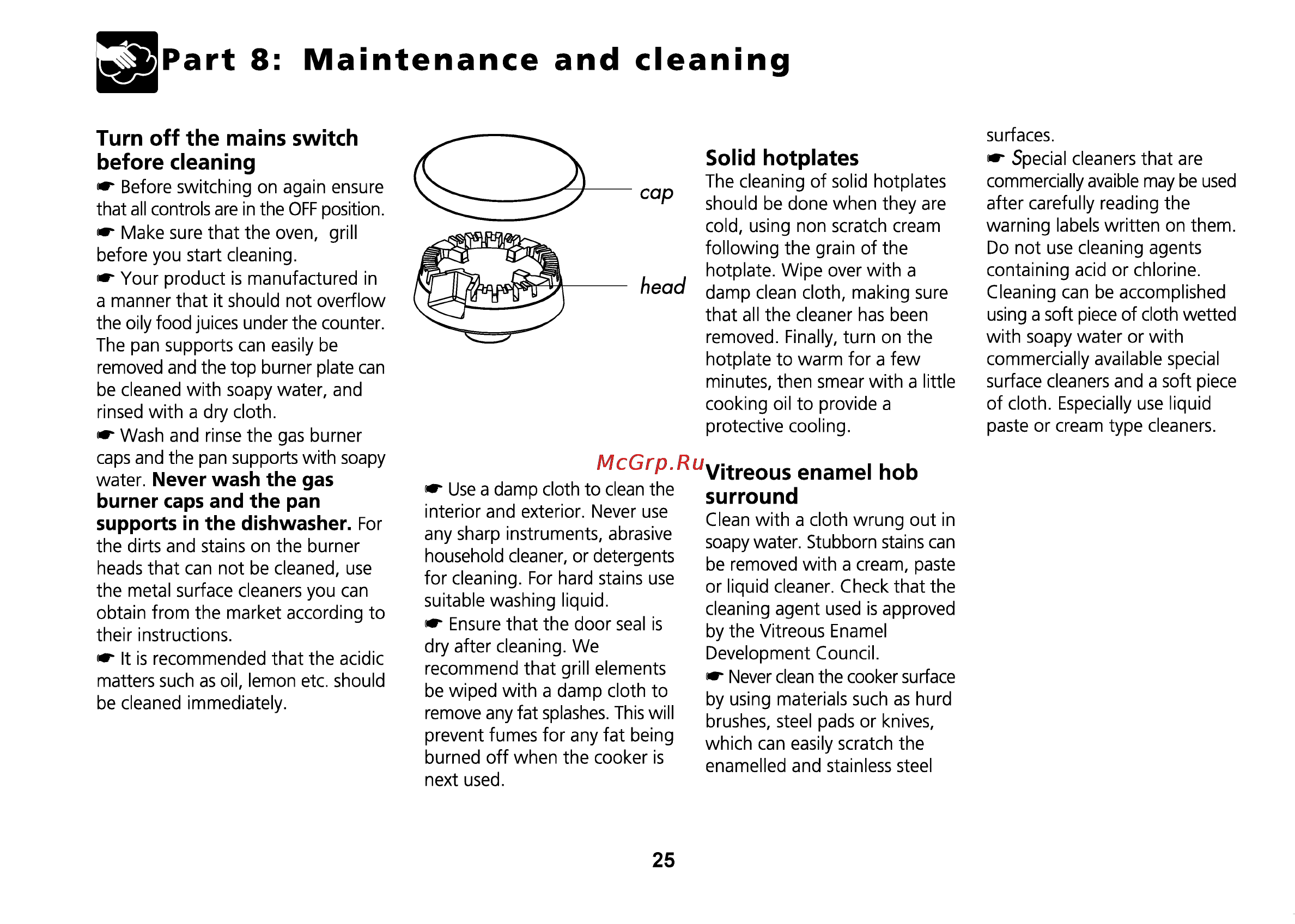 Beko CS 47100 [26/88] Part 8 maintenance and cleaning