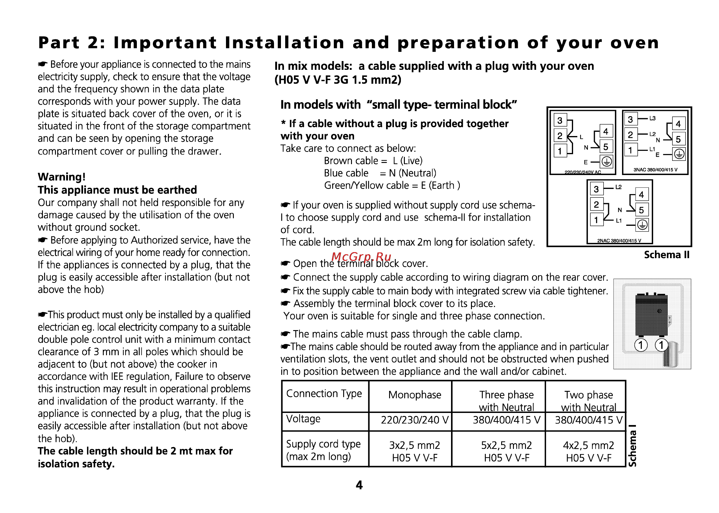 Beko CS 47100 [5/88] Part 2 important installation and preparation of your oven
