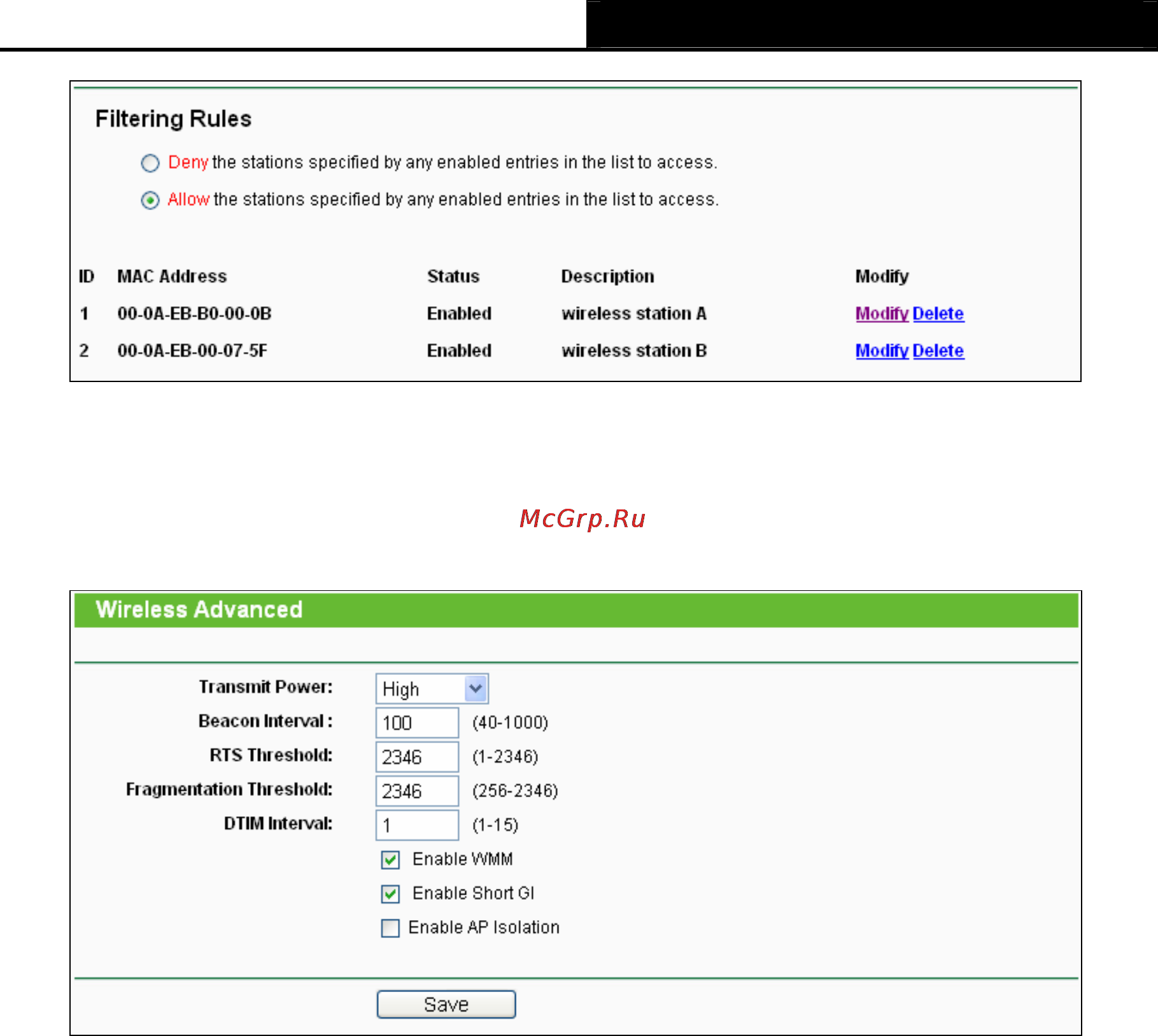 Tp-Link TL-WR842ND [52/130] Wireless advanced