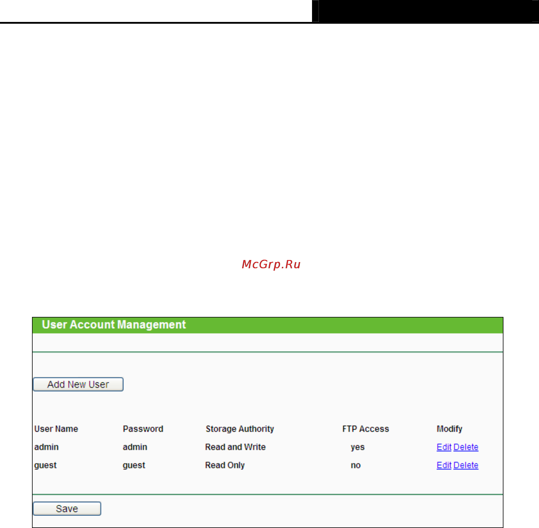 Tp-Link TL-WR1042ND [62/120] User accounts