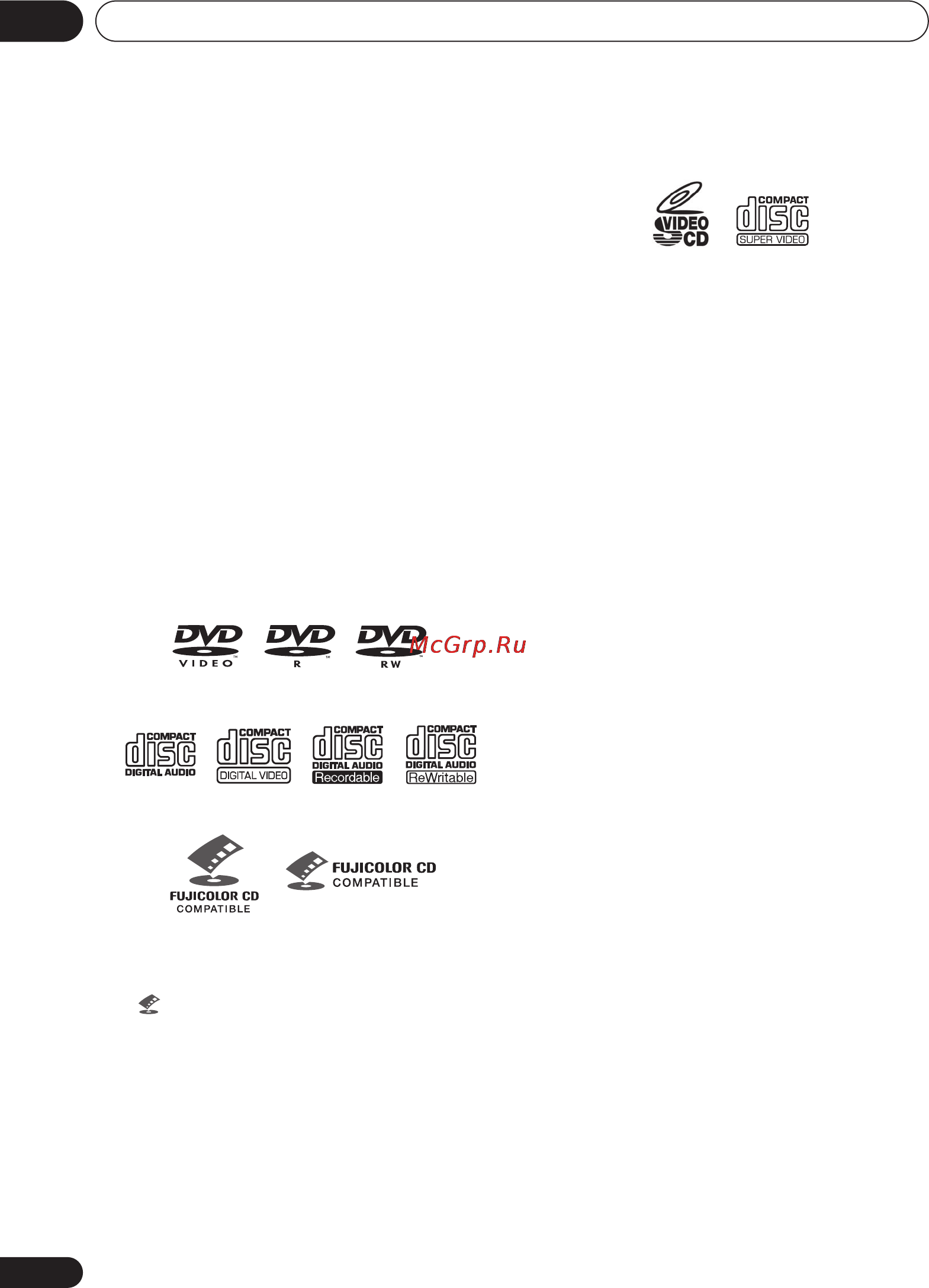 Pioneer DV-464 [8/64] Совместимость cd r rw