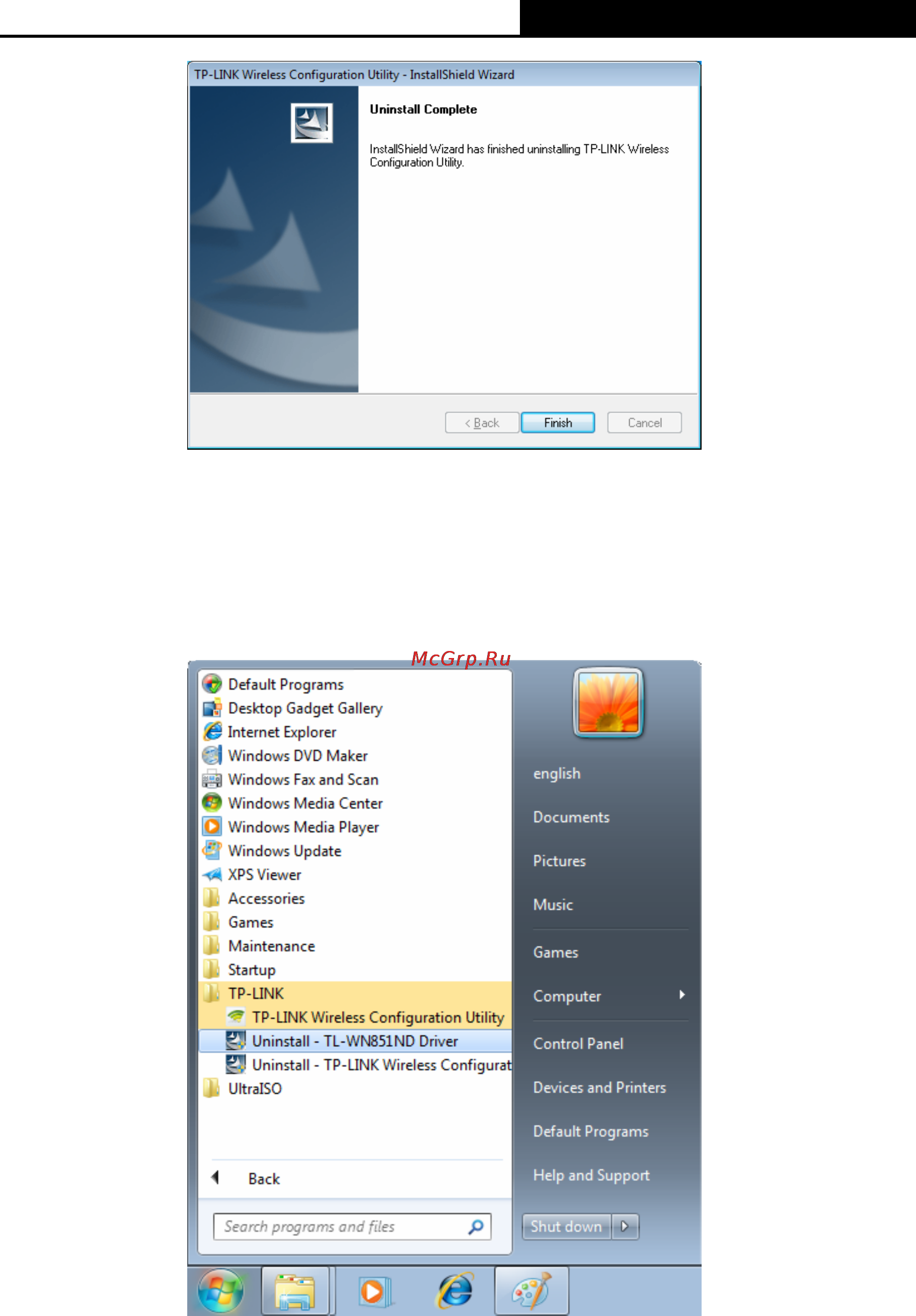 Tp-Link TL-WN851ND [36/39] Uninstall the driver software from your pc