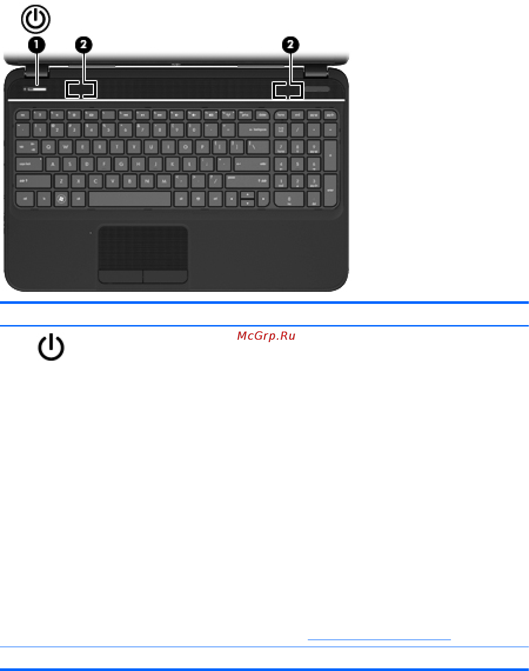 HP PAVILION g6-2137sr [22/111] Кнопки и динамики