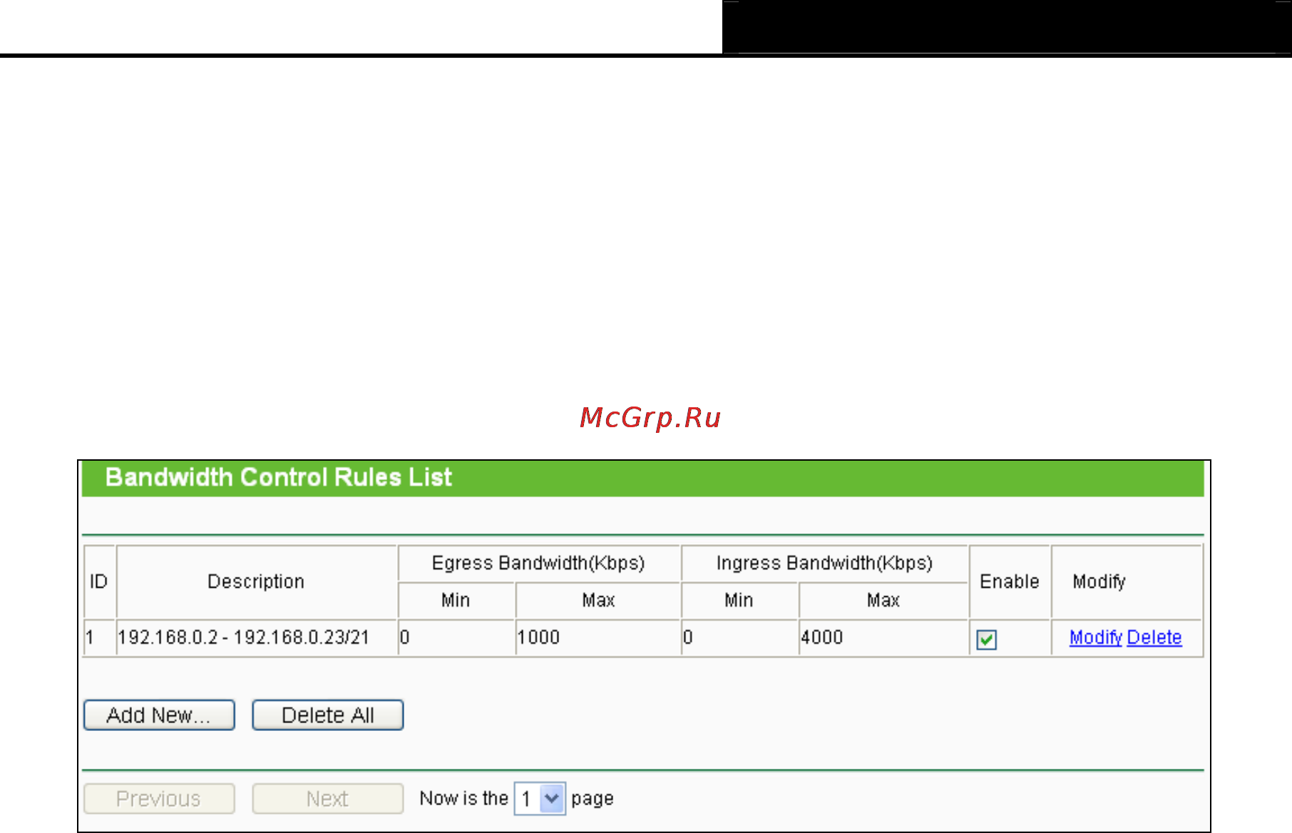 Tp-Link TL-WR743ND [115/145] Rules list