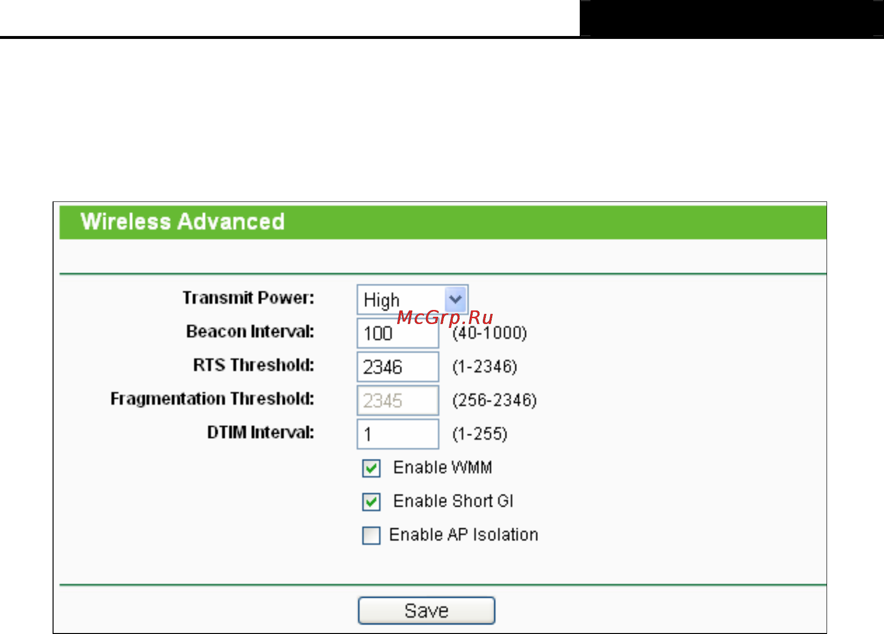 Tp-Link TL-WR720N [46/109] Wireless advanced