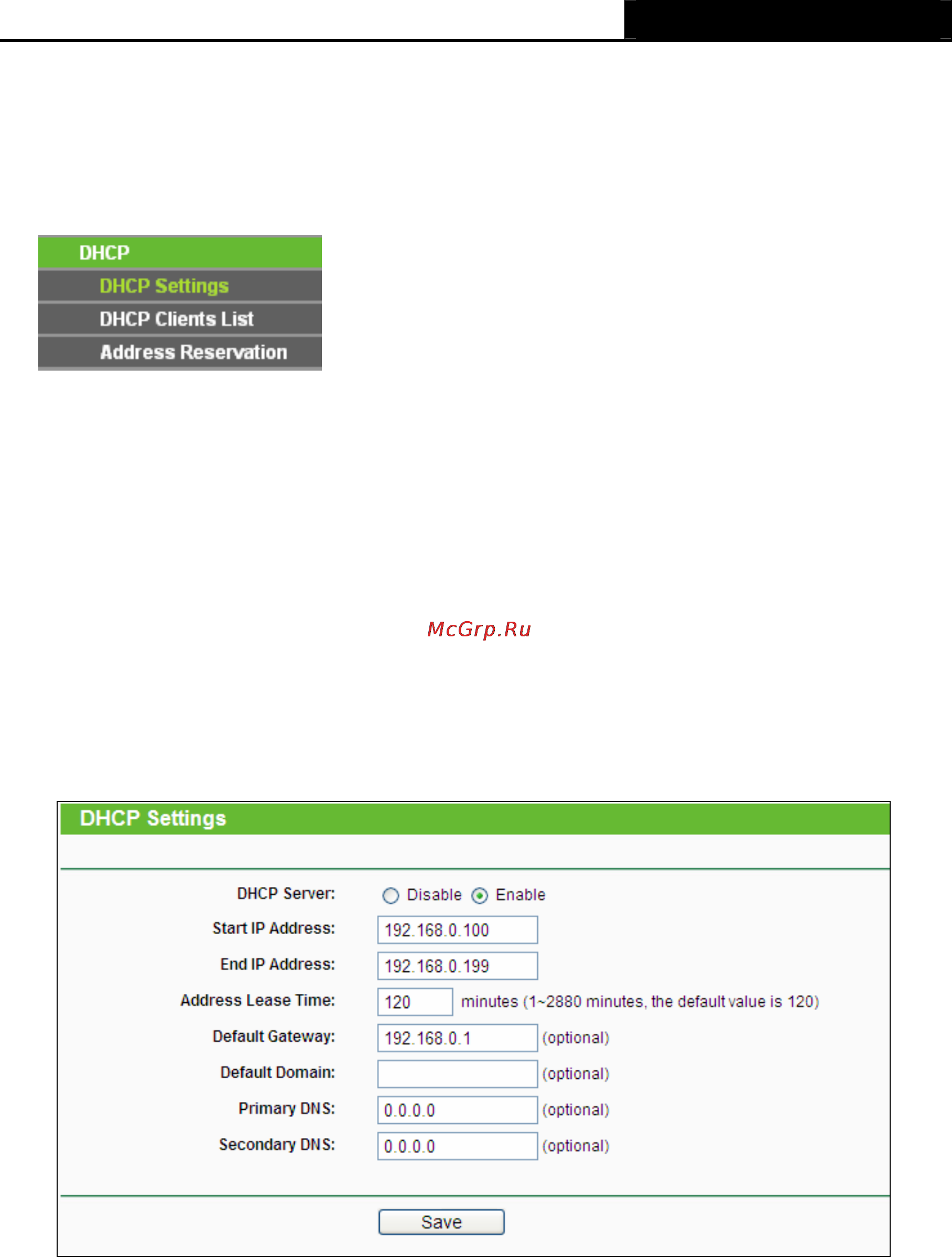 Tp-Link TL-WR720N [48/109] Dhcp settings