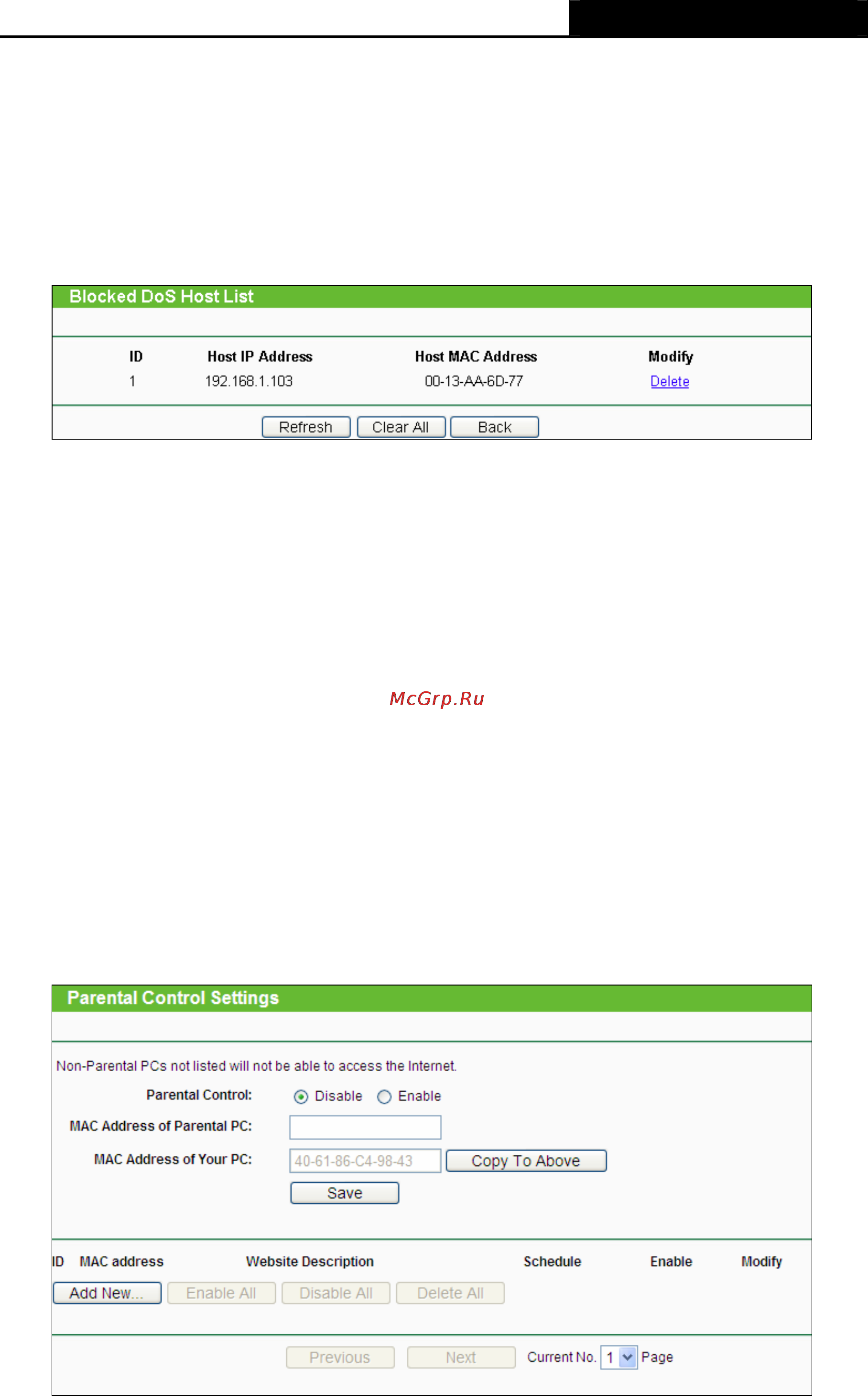 Tp-Link TL-WR720N [66/109] Parental control