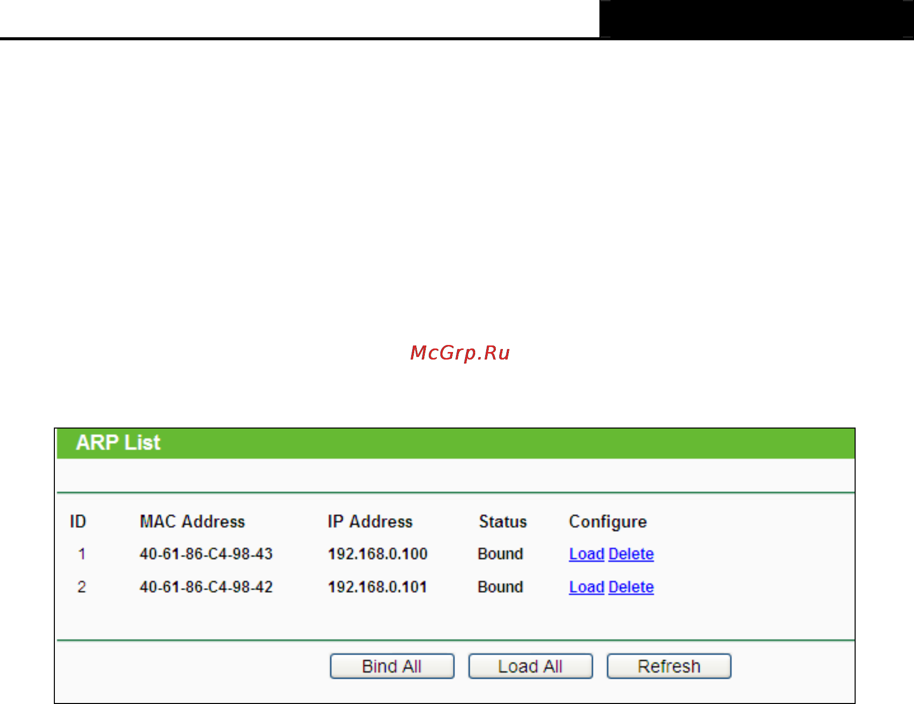 Tp-Link TL-WR720N [84/109] Arp list