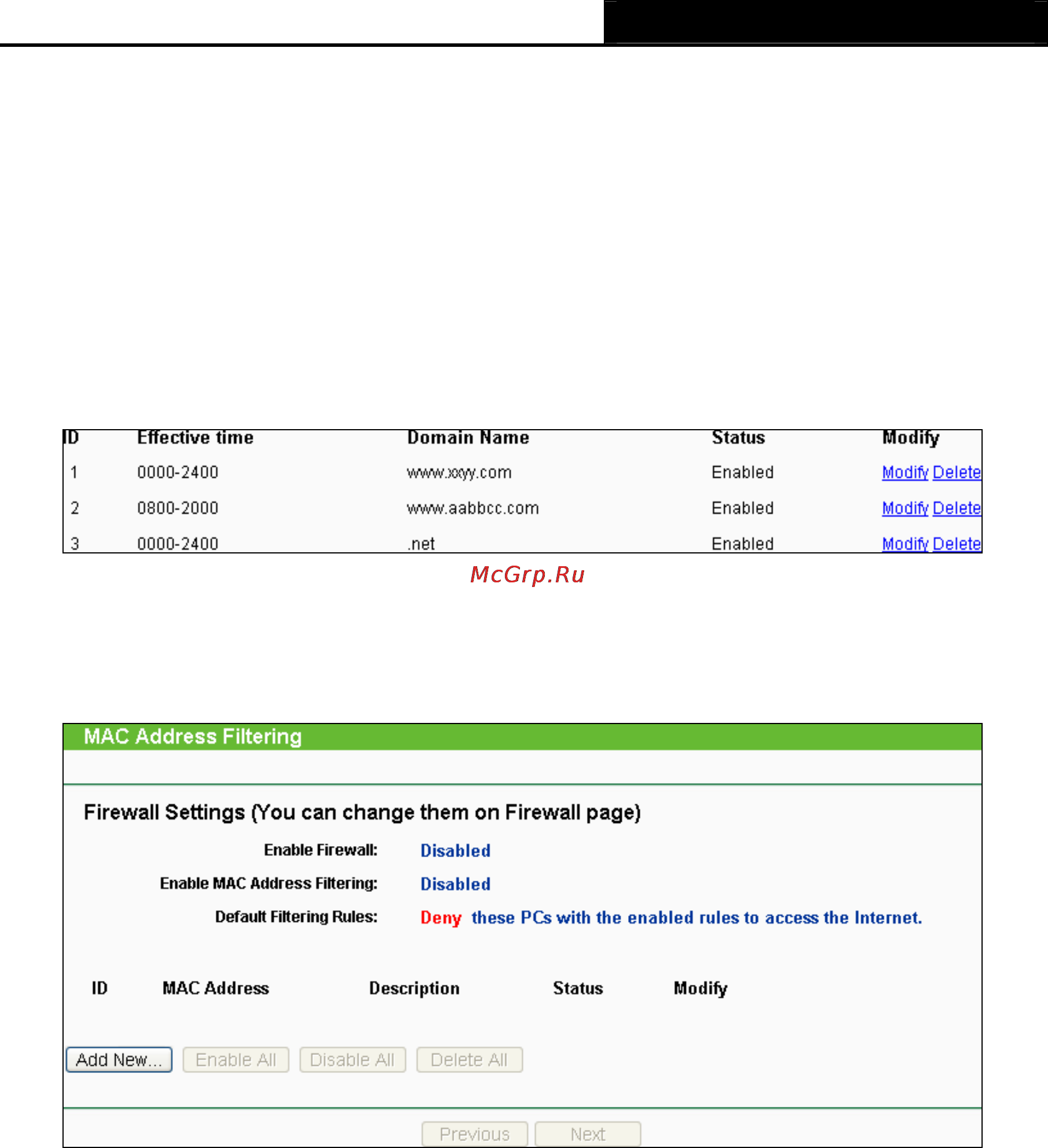 Tp-Link TL-WR702N [93/175] Mac address filtering