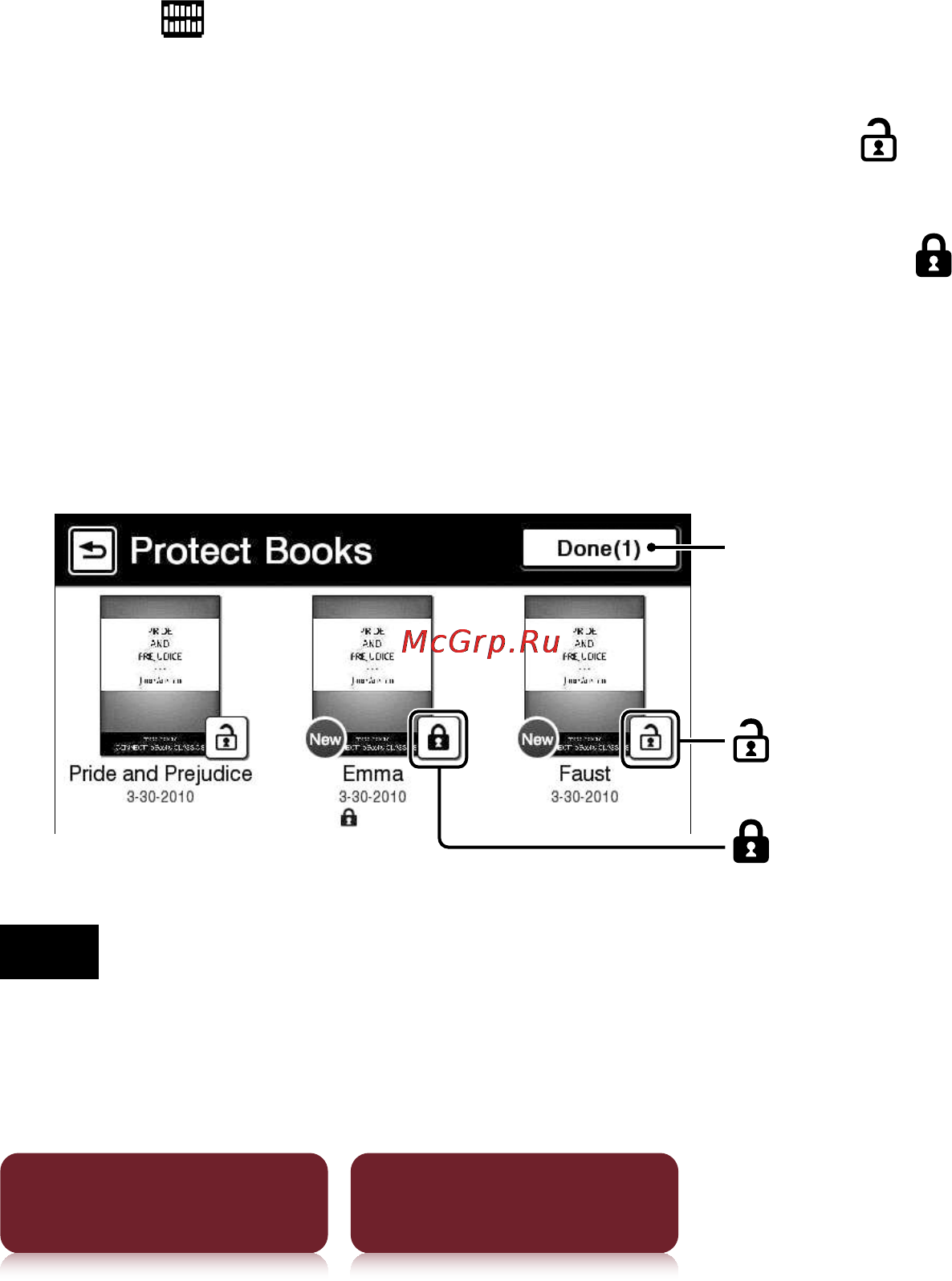Sony PRS-350 [75/131] Protecting content