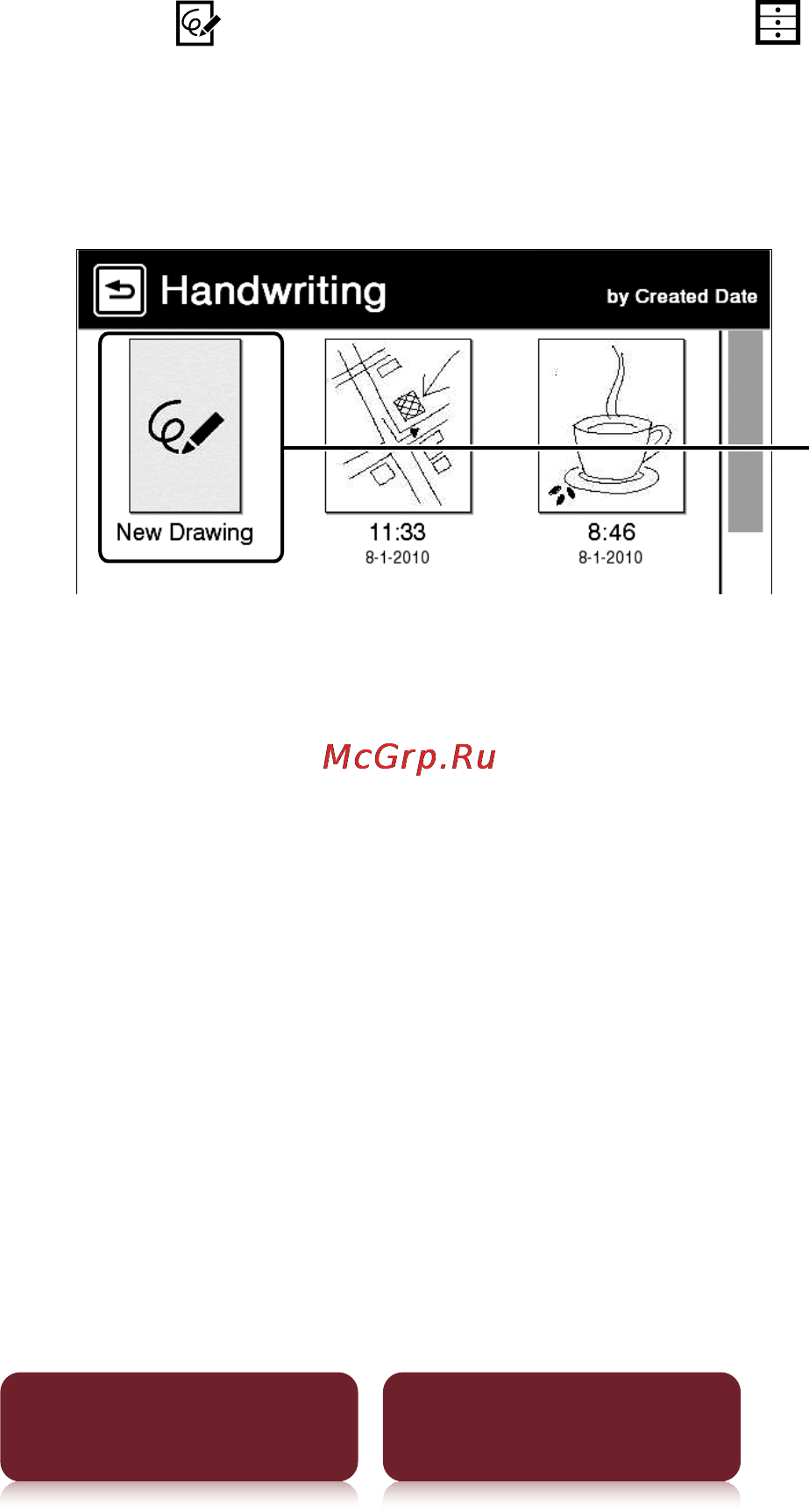 Sony PRS-350 [77/131] Creating drawings