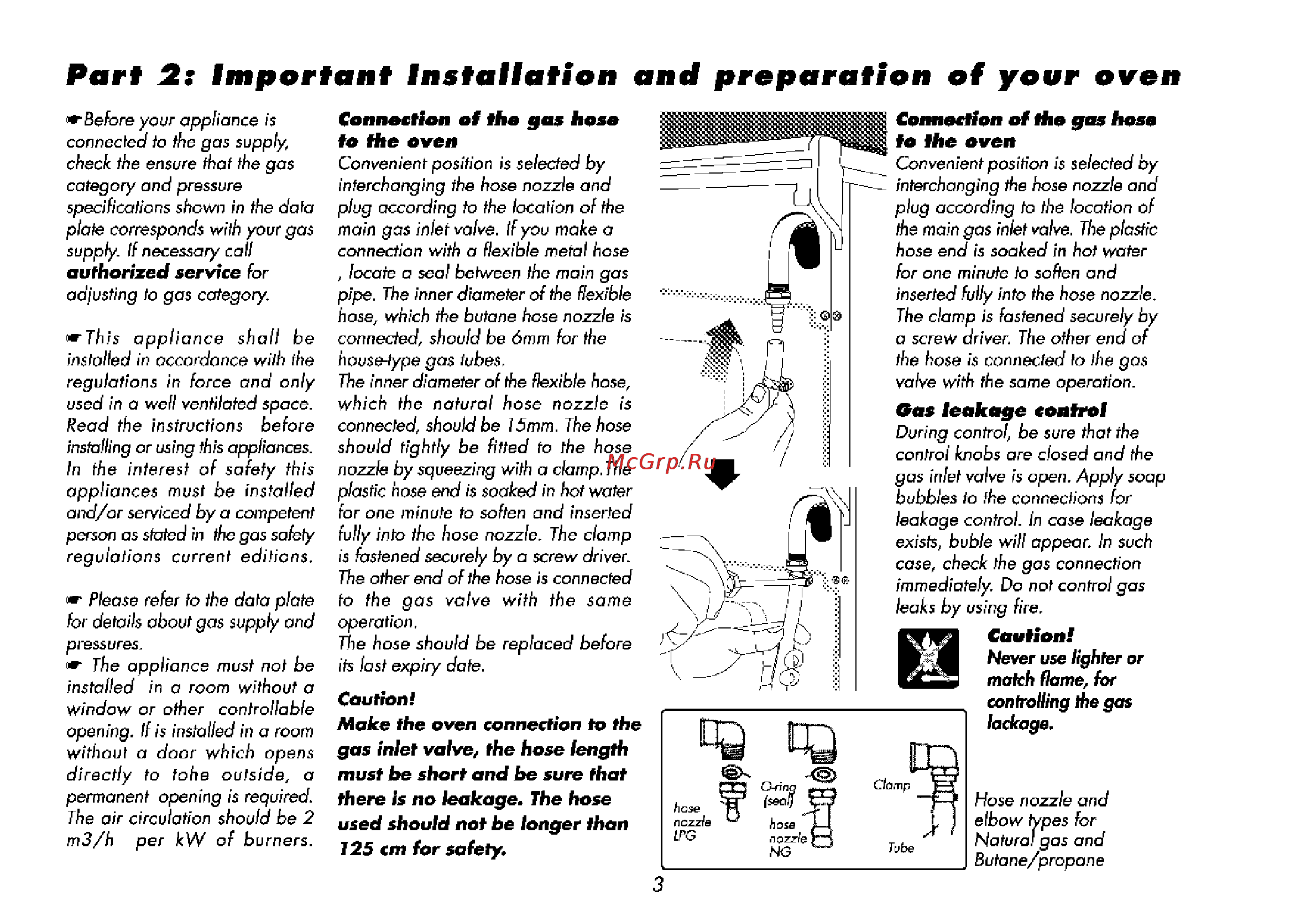 Beko CG 61110 G [27/52] Part 2 important installation and preparation of your oven