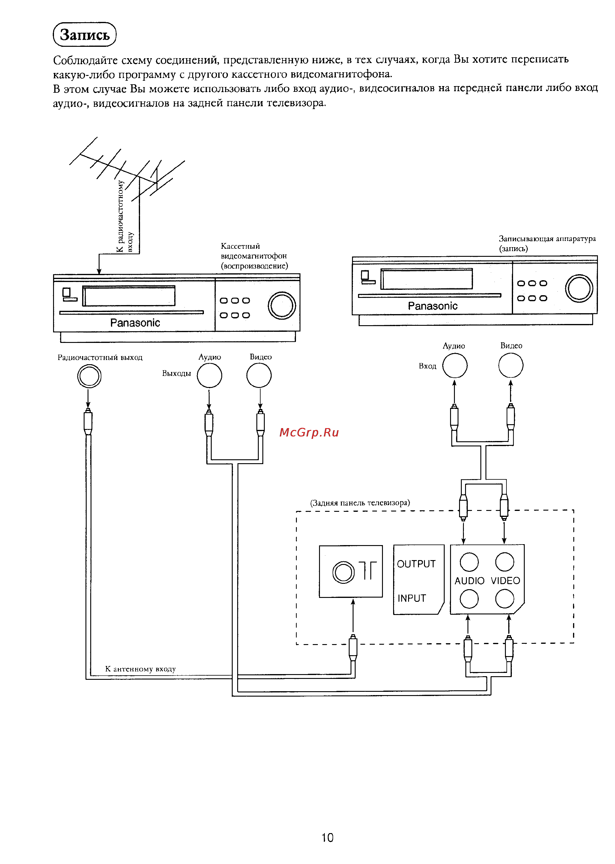 Panasonic TC-16L10R [11/12] Запись