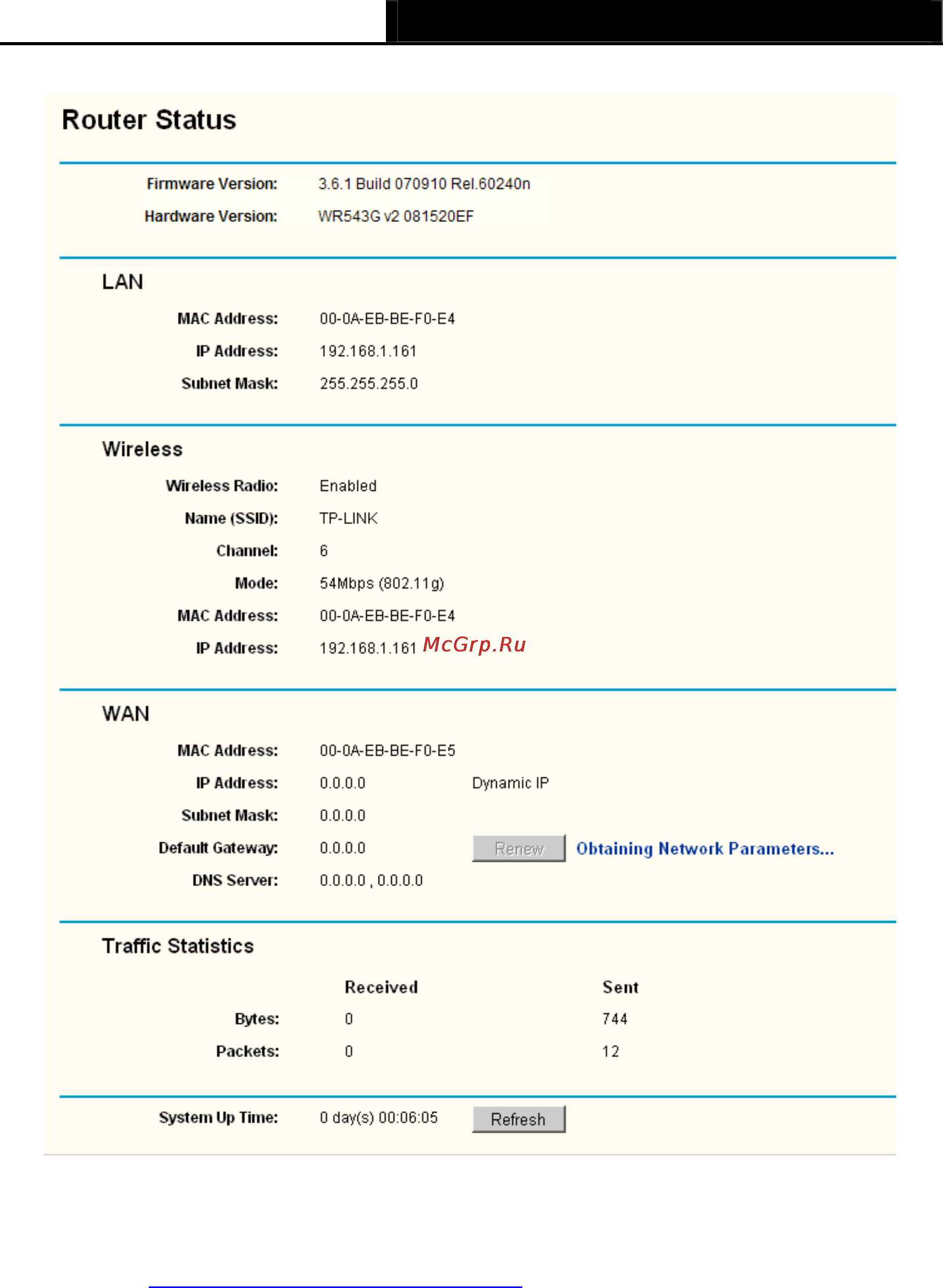 Tp-Link TL-WR543G [22/83] Quick setup