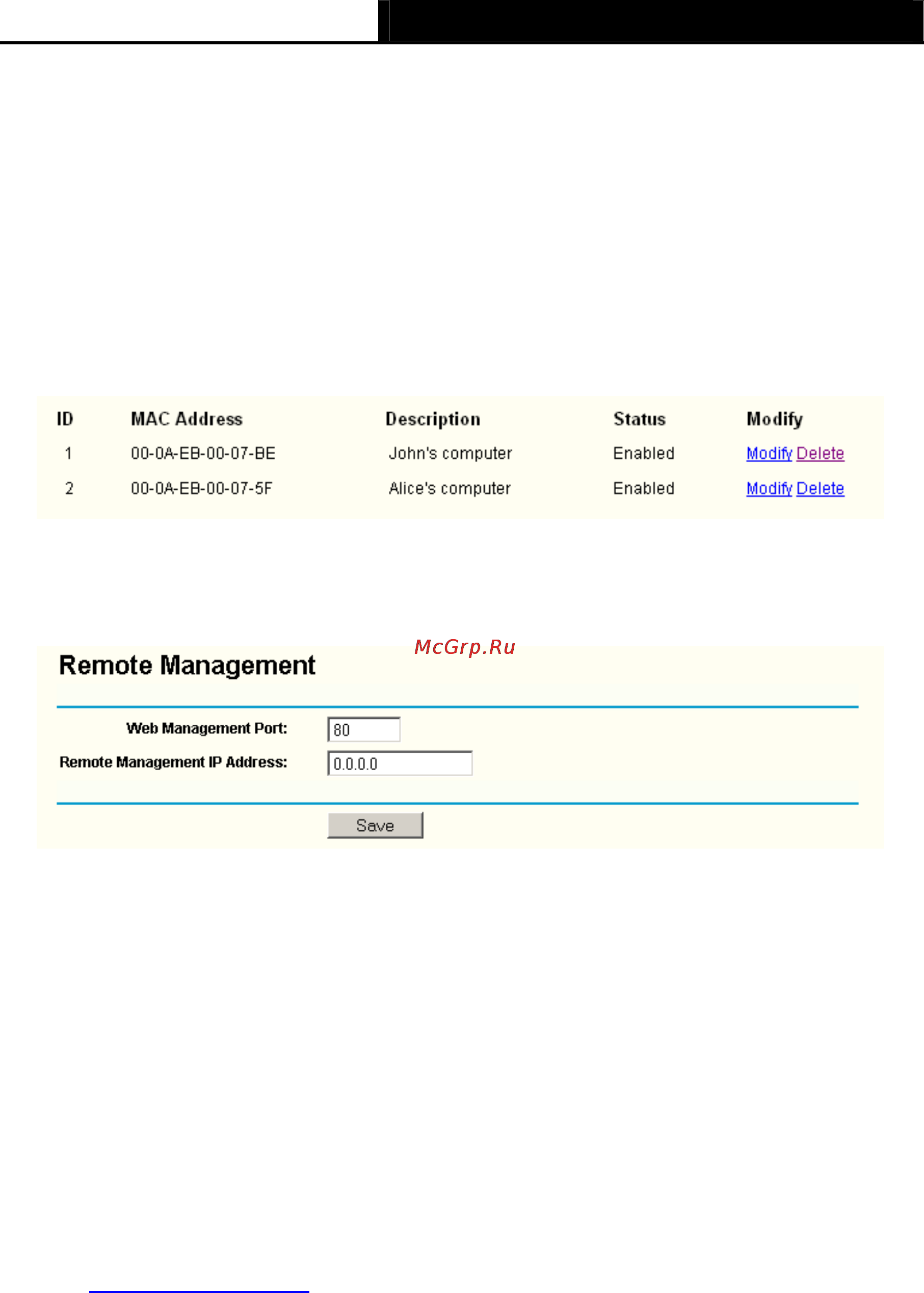 Tp-Link TL-WR543G [59/83] Remote management