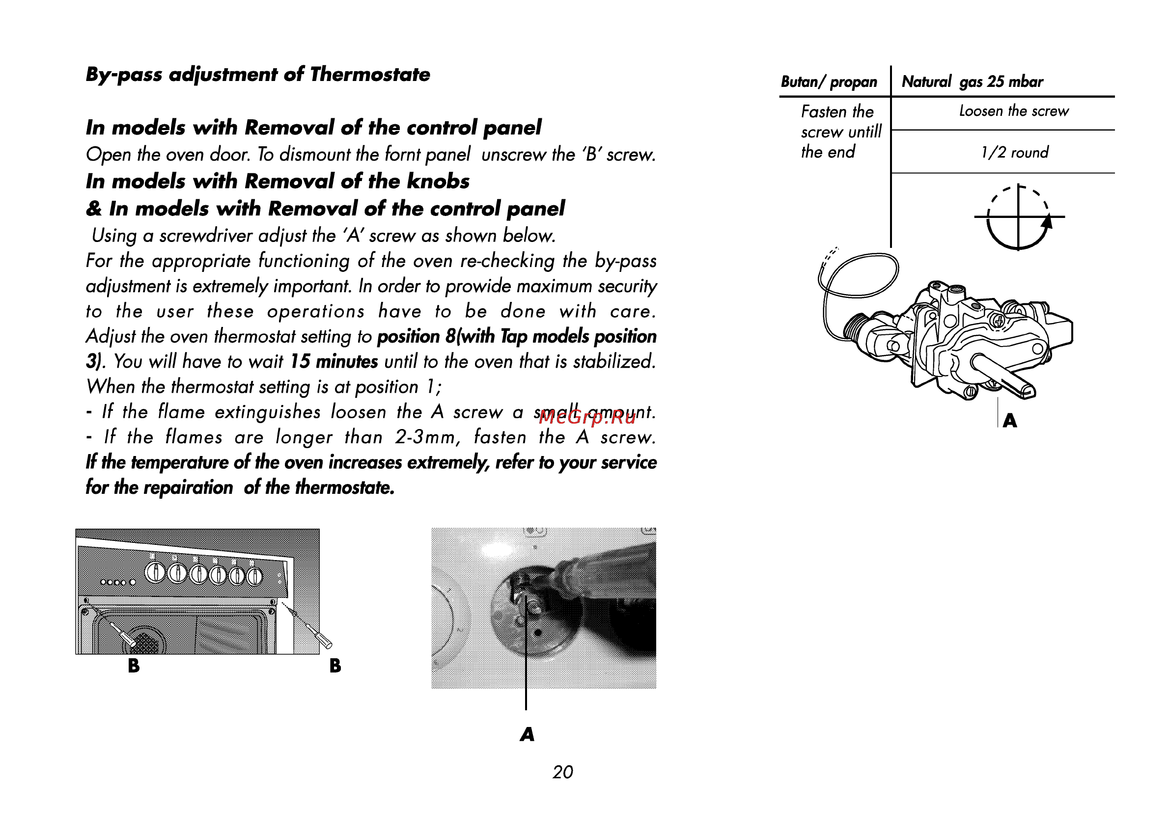 Beko CG 51010 [44/52] In models with removal of the control panel