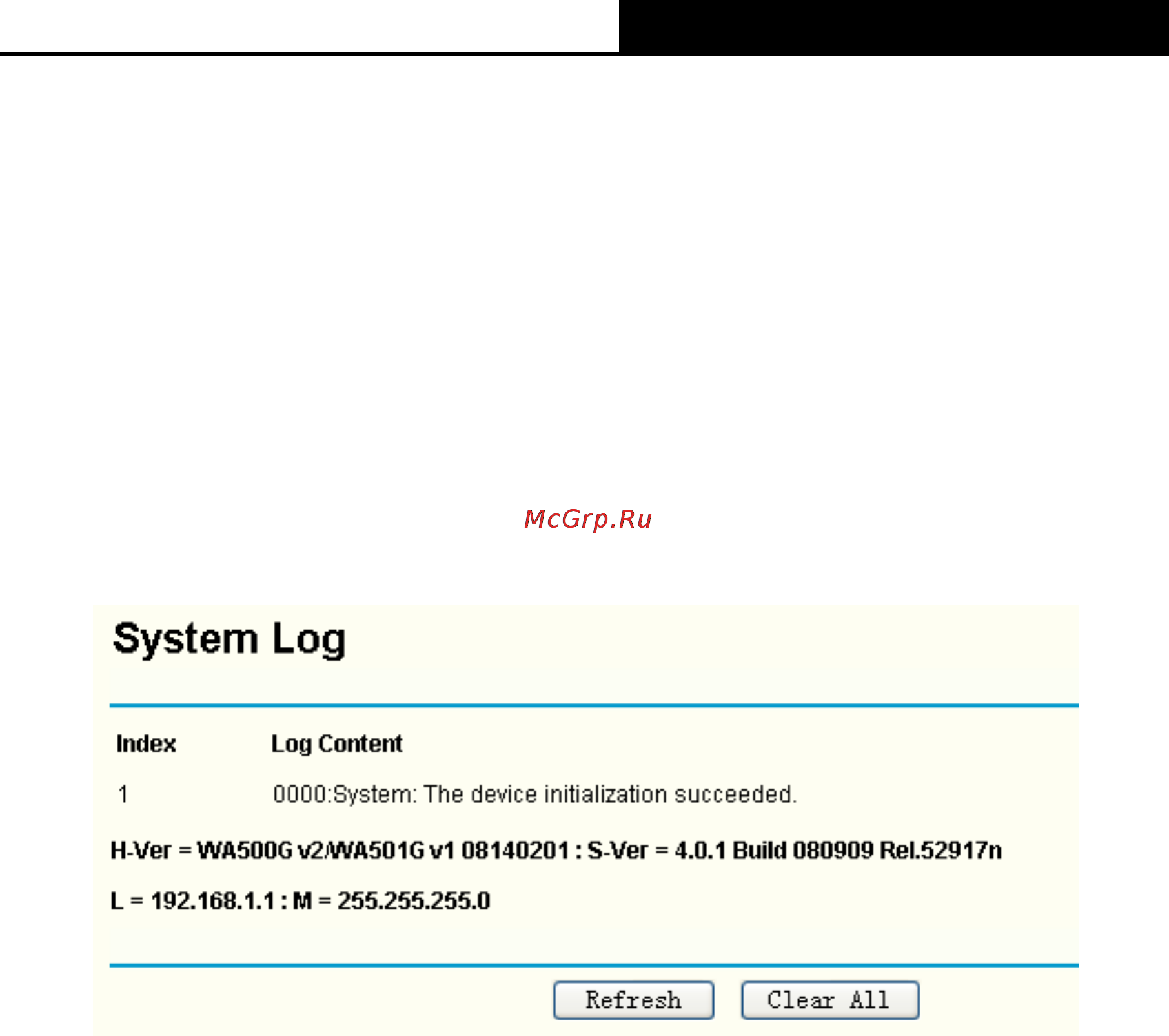 Tp-Link TL-WA501G [40/44] Syslog