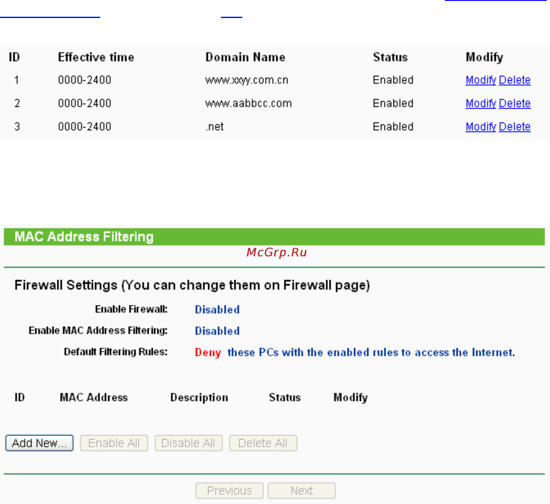 Tp-Link TL-WA5110G [56/109] Mac address filtering