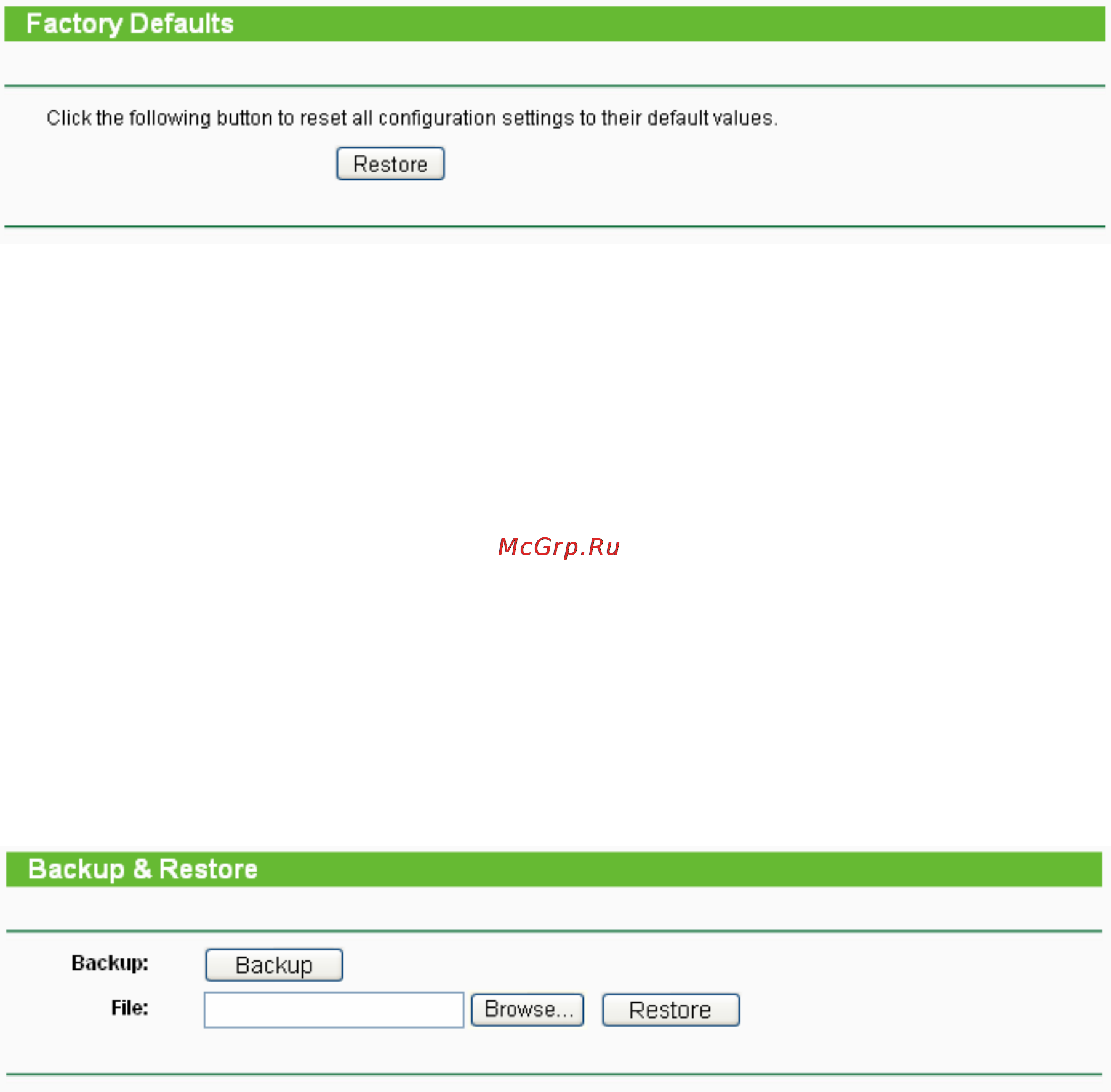 Tp-Link TL-WA5110G [69/109] Factory defaults