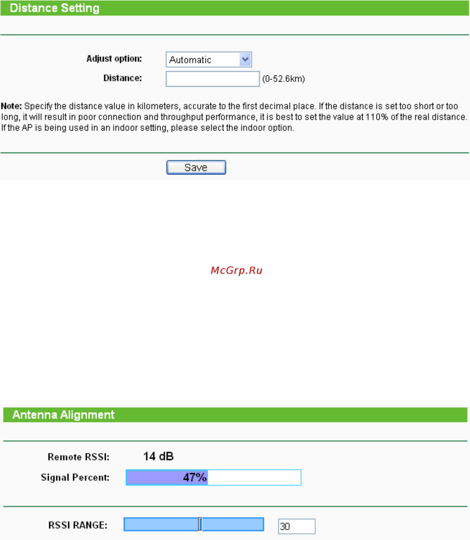 Tp-Link TL-WA5110G [91/109] Distance setting