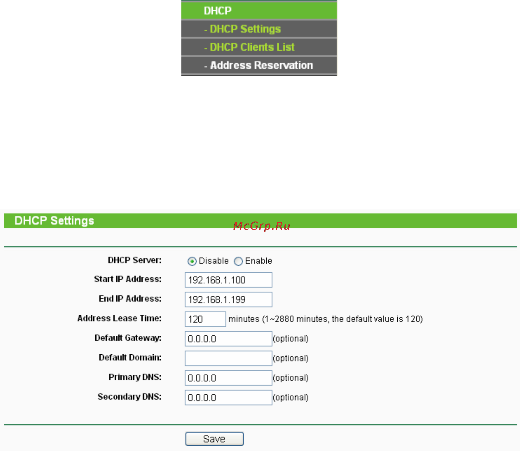 Tp-Link TL-WA5210G [41/114] Dhcp settings